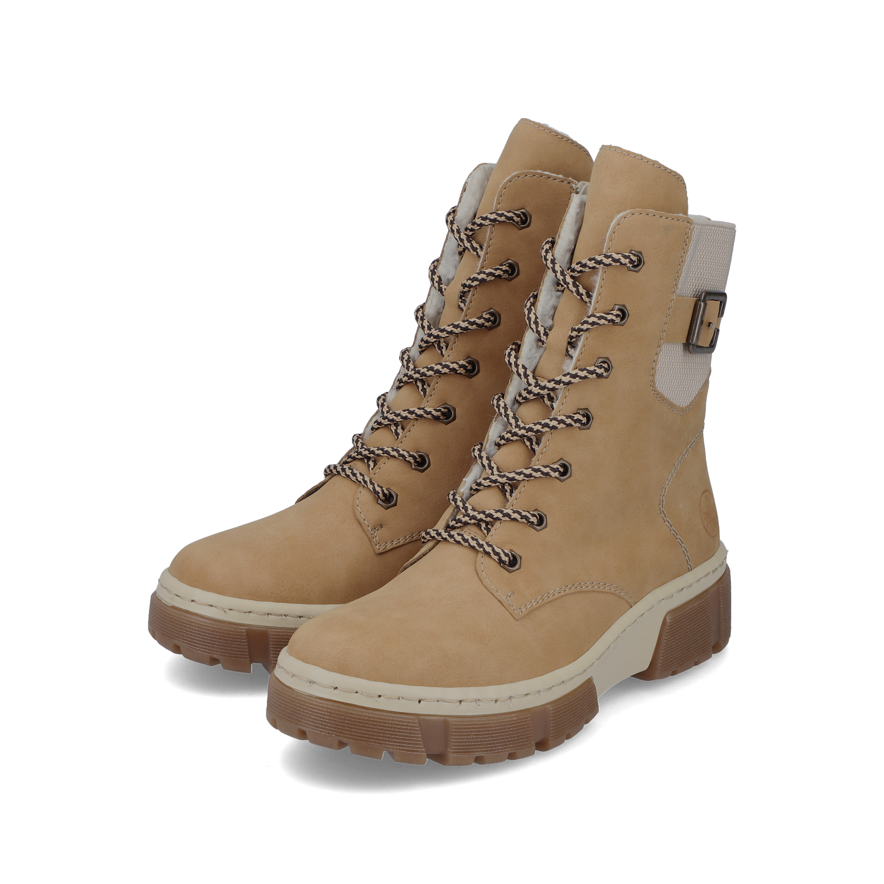 Rieker Damen Schnürstiefel kamelbraun