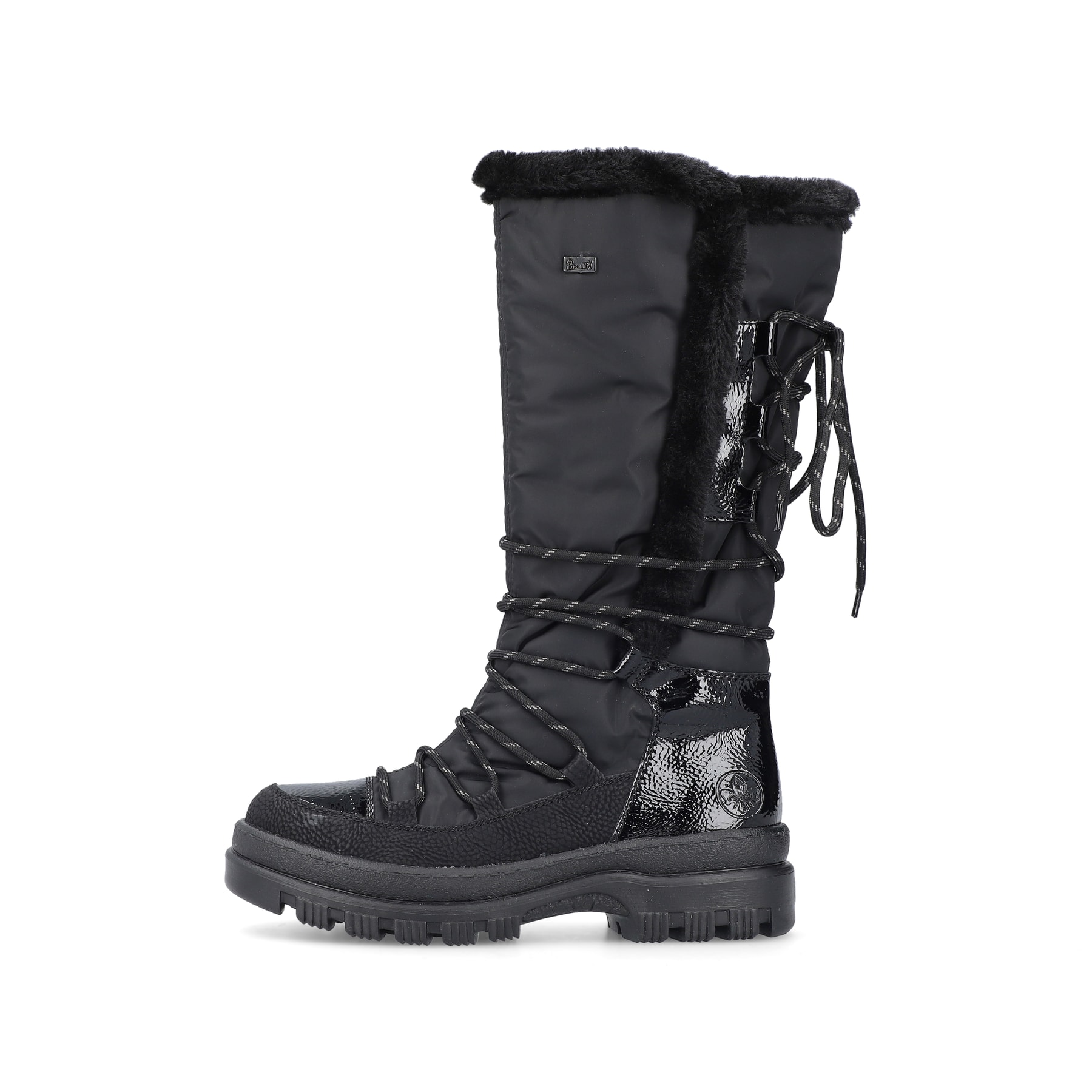 Rieker Damen Hochschaftstiefel graphitschwarz