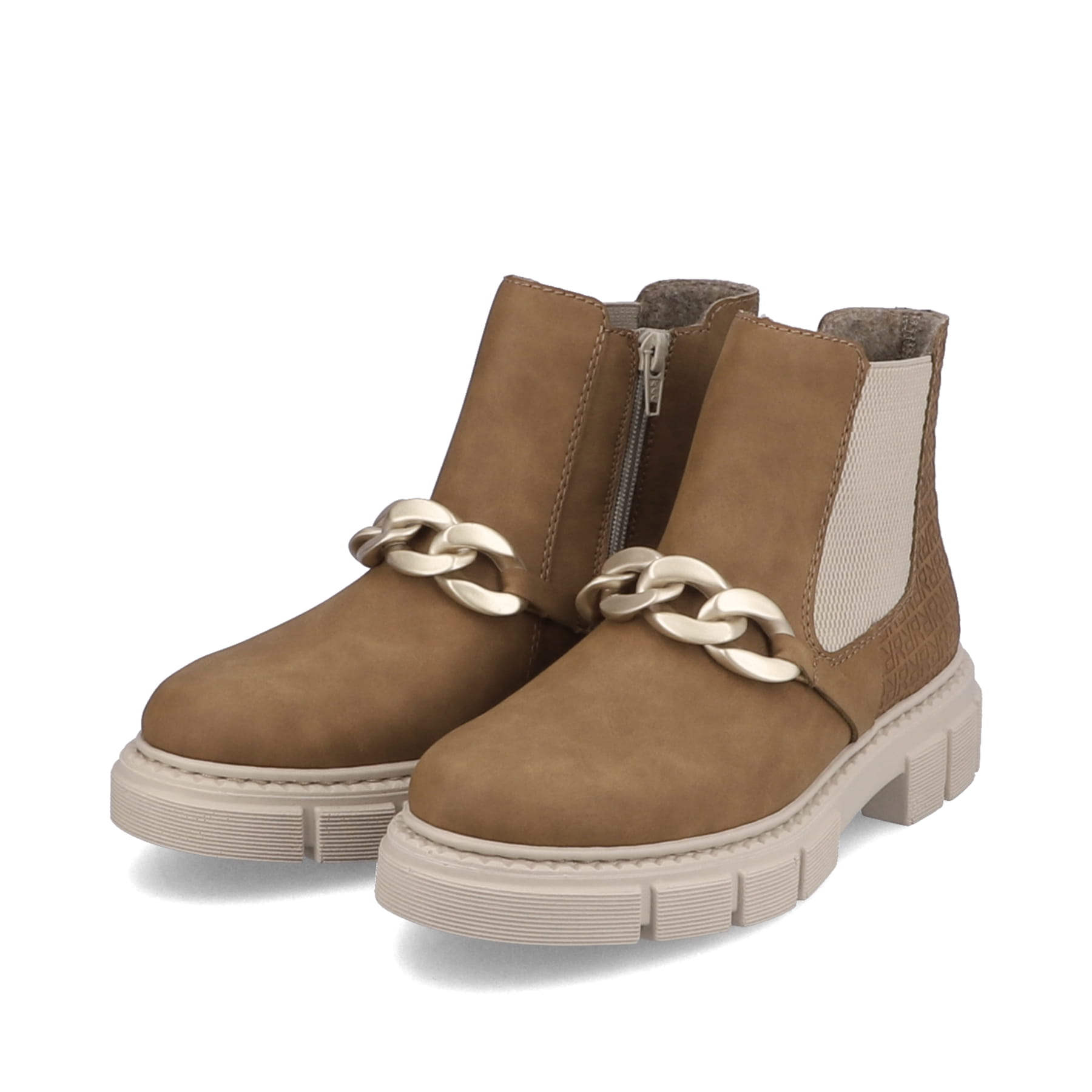 Rieker Damen Chelsea Boots kamelbraun