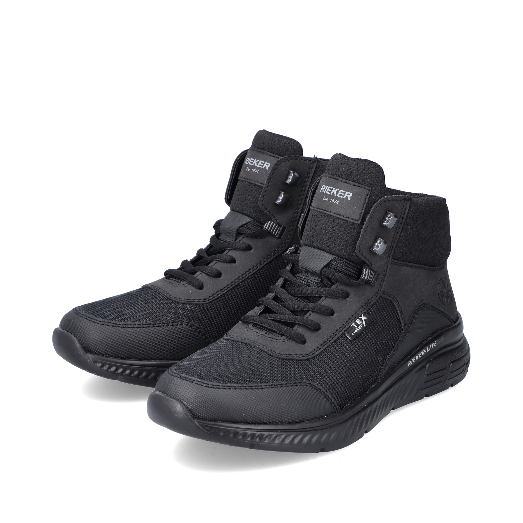 Rieker Herren Schnürstiefel asphaltschwarz