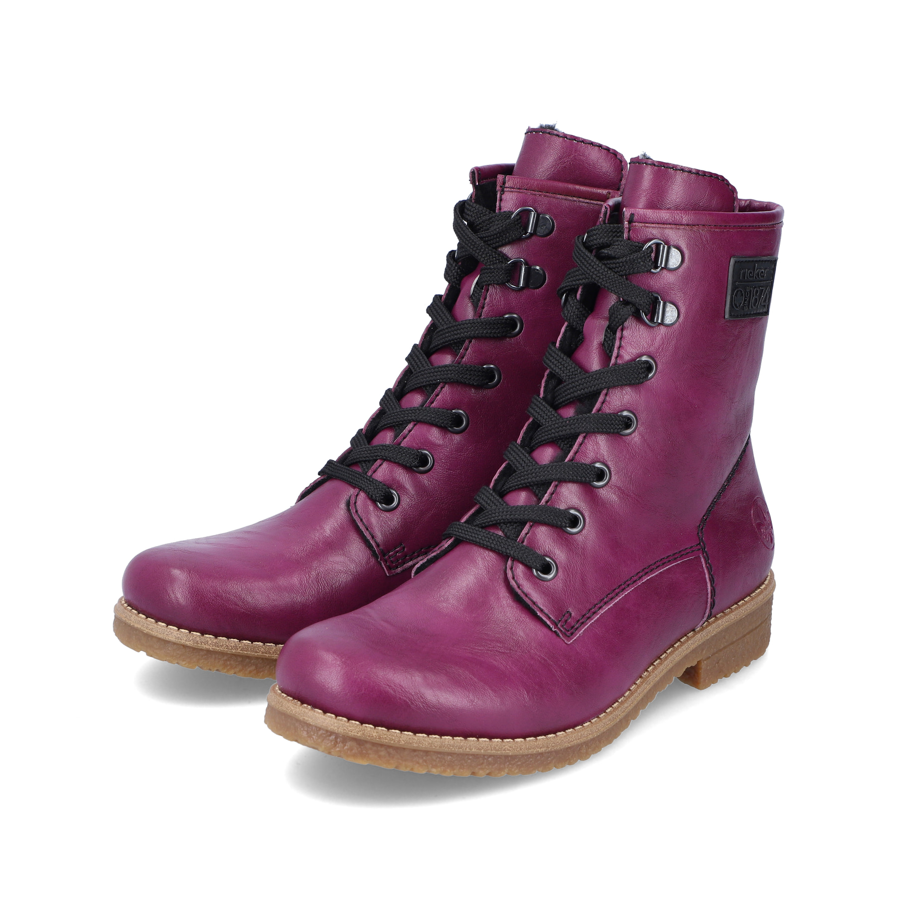 Rieker Damen Schnürstiefel aubergine