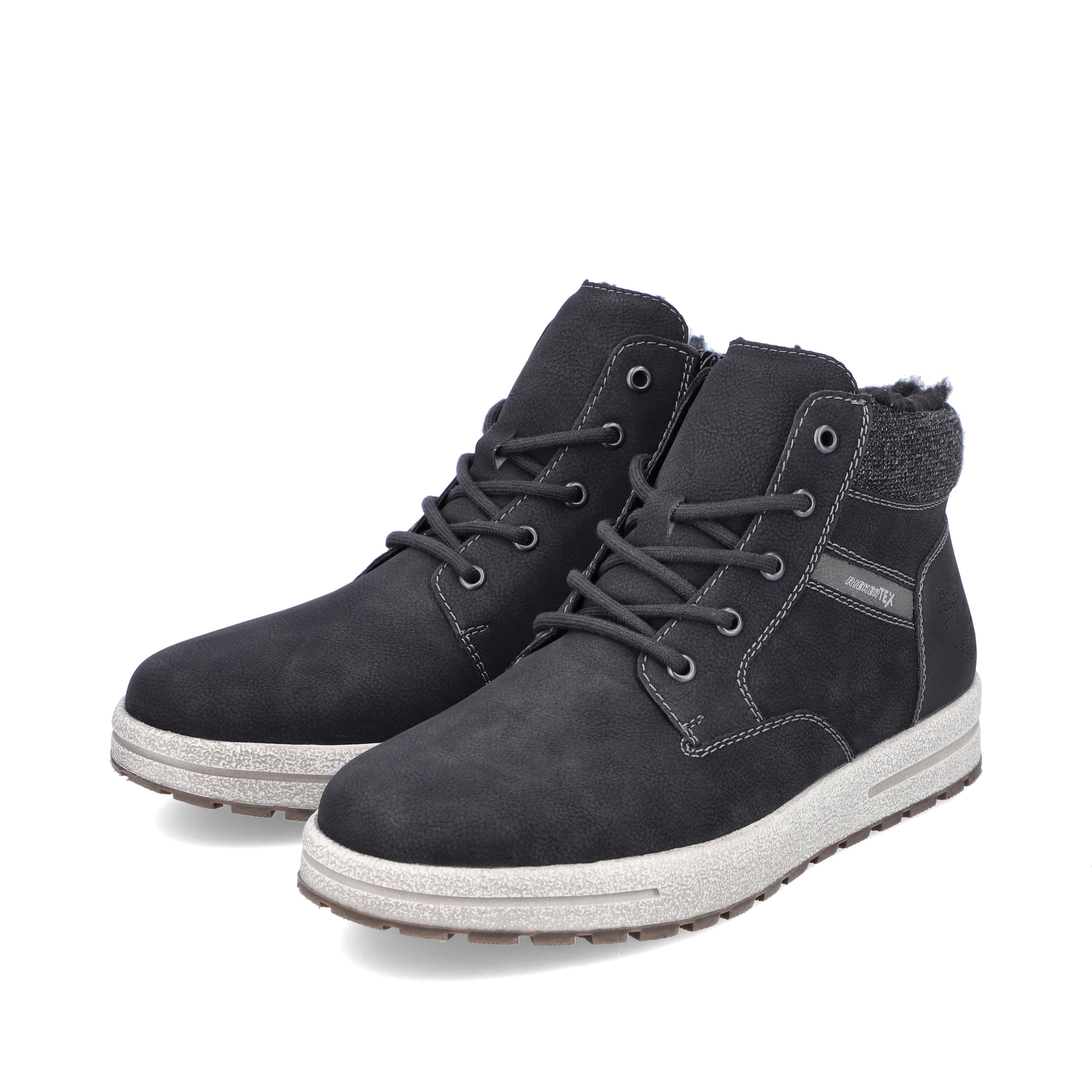 Rieker Herren Schnürstiefel asphaltschwarz