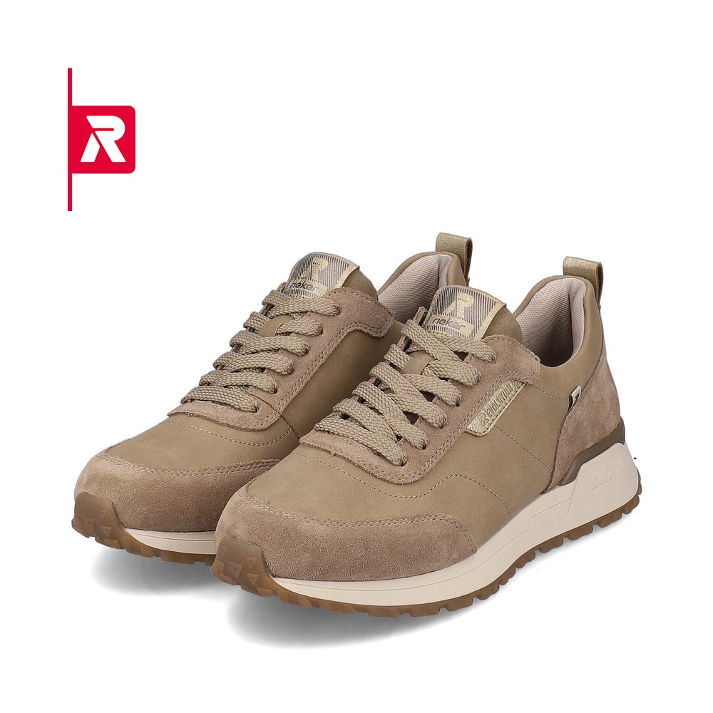 Rieker EVOLUTION Damen Sneaker mocha creme-beige