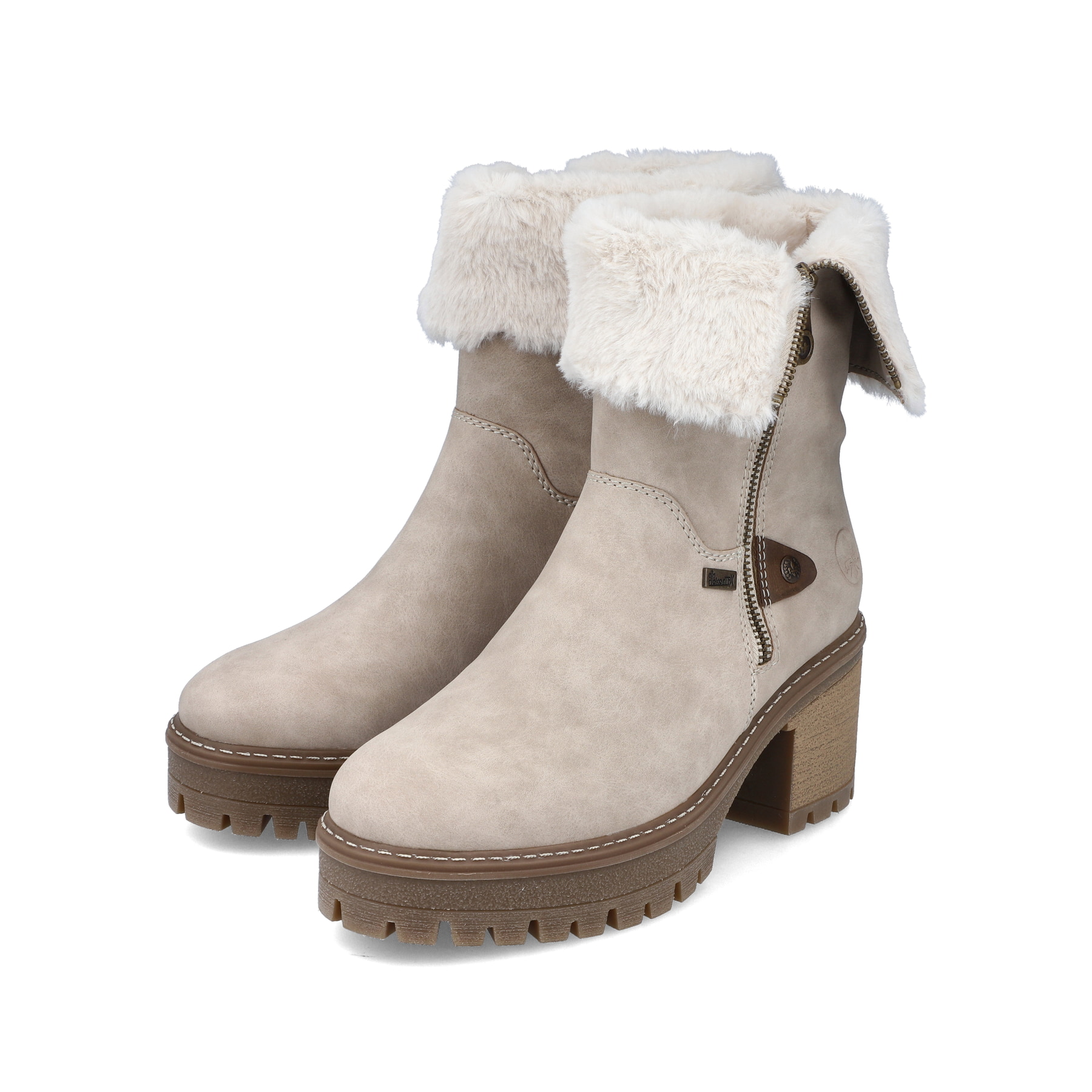 Rieker Damen Kurzstiefel graubeige