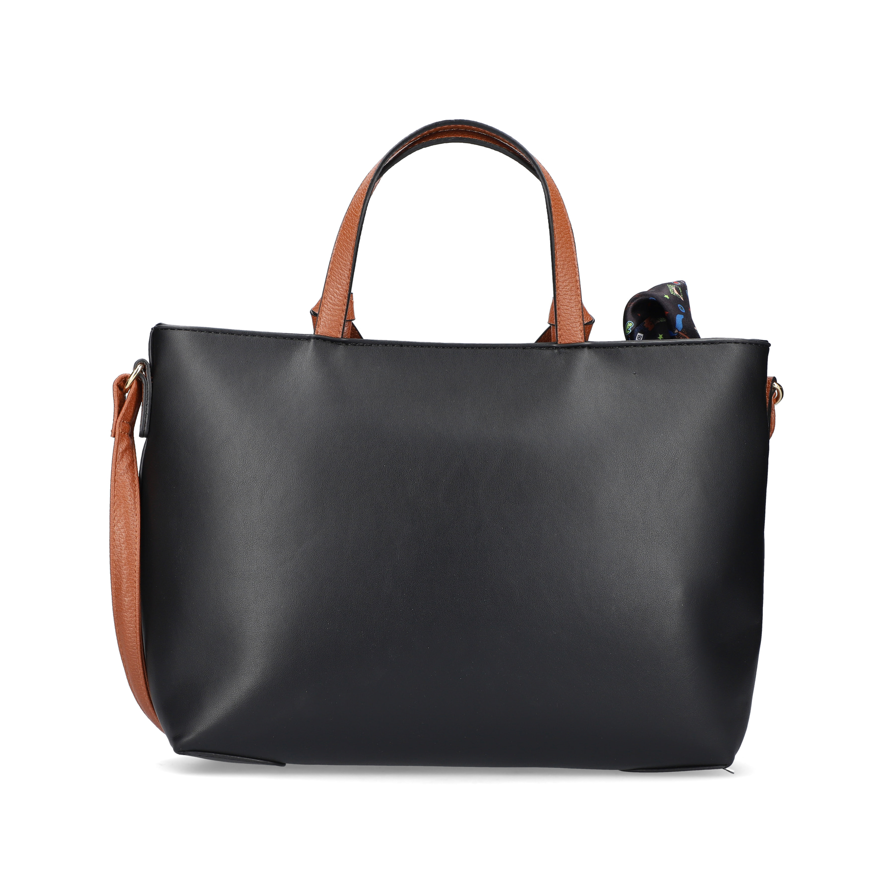 Rieker Damen Shopper tiefschwarz-nougatbraun