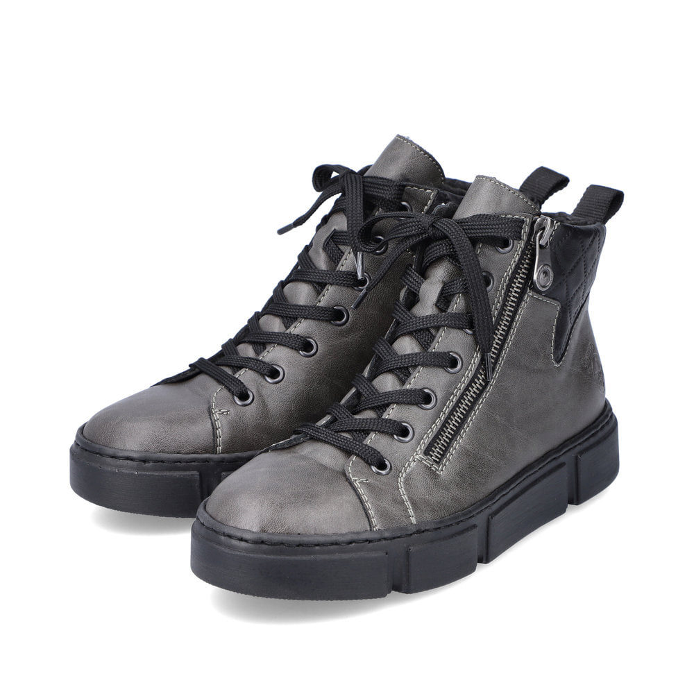 Rieker Damen Schnürstiefel anthrazit