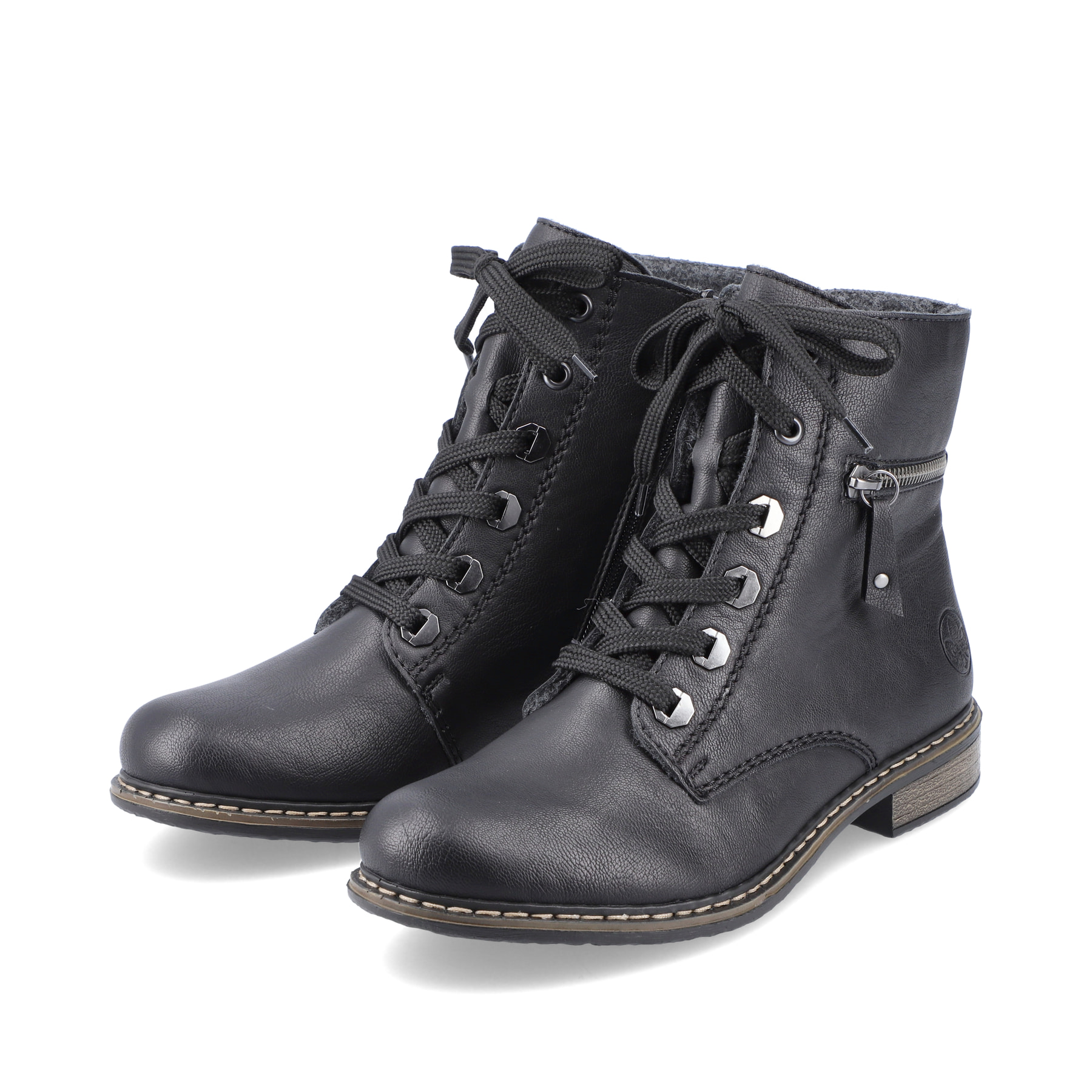 Rieker Damen Biker Boots tiefschwarz