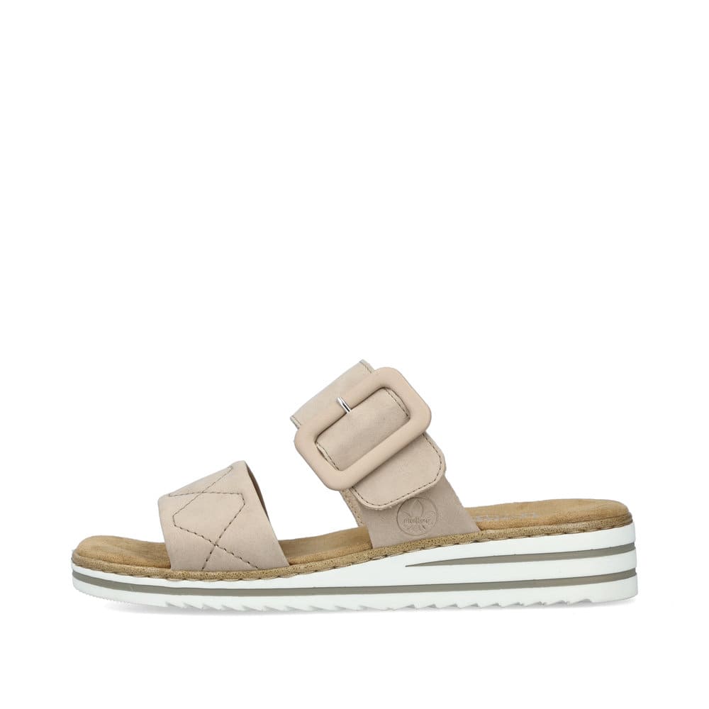 Rieker Damen Pantoletten cremebeige