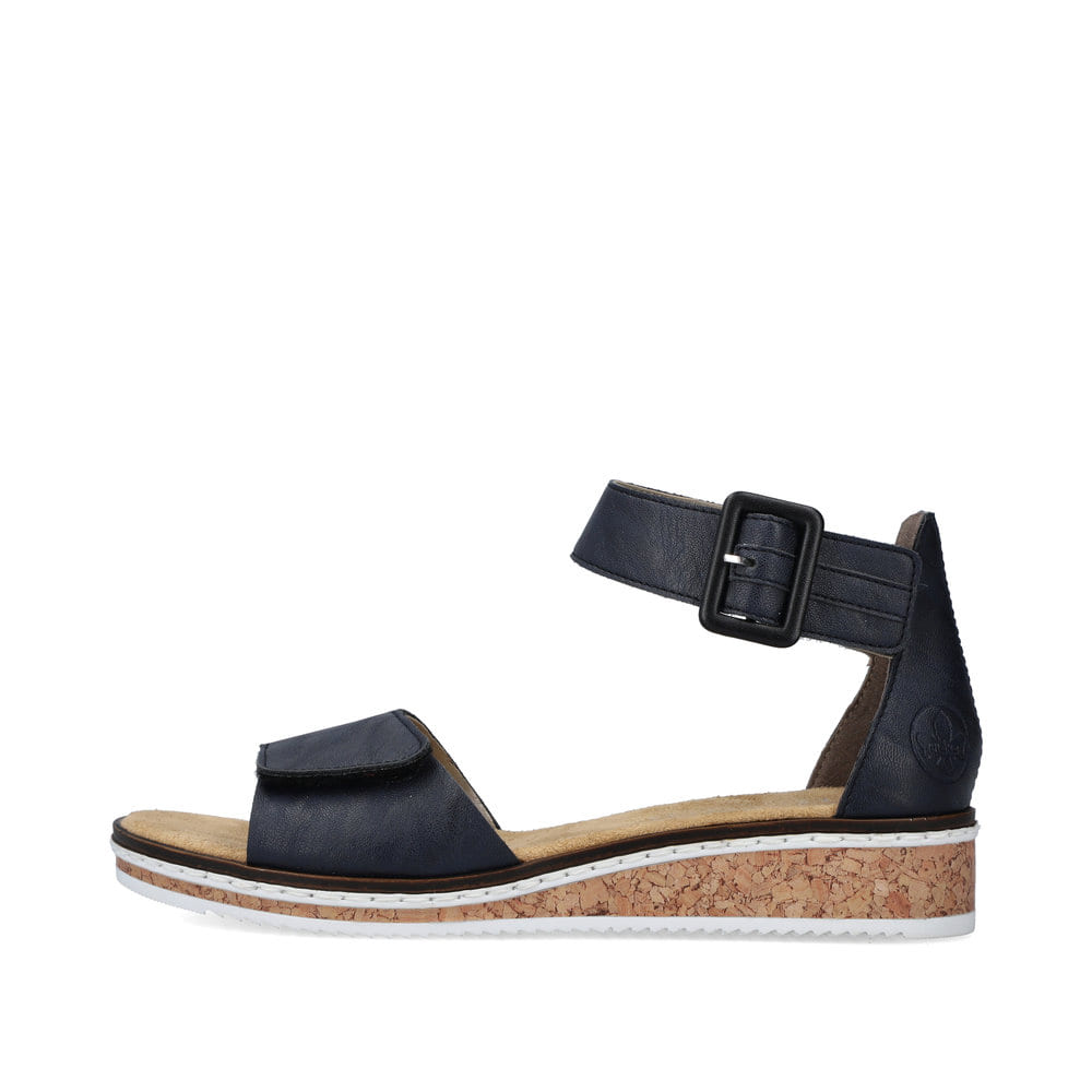 Rieker Damen Keilsandaletten marineblau