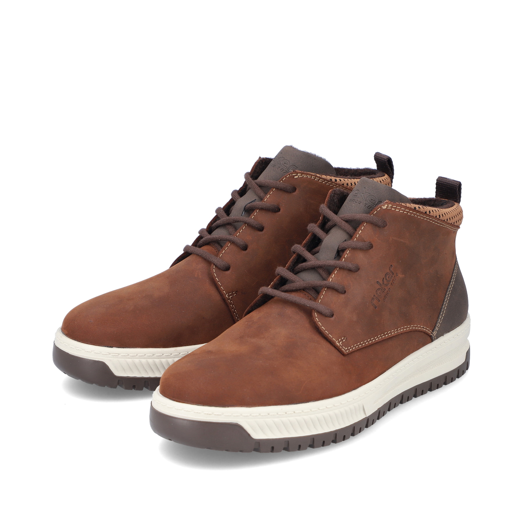 Rieker Herren Schnürstiefel mokkabraun