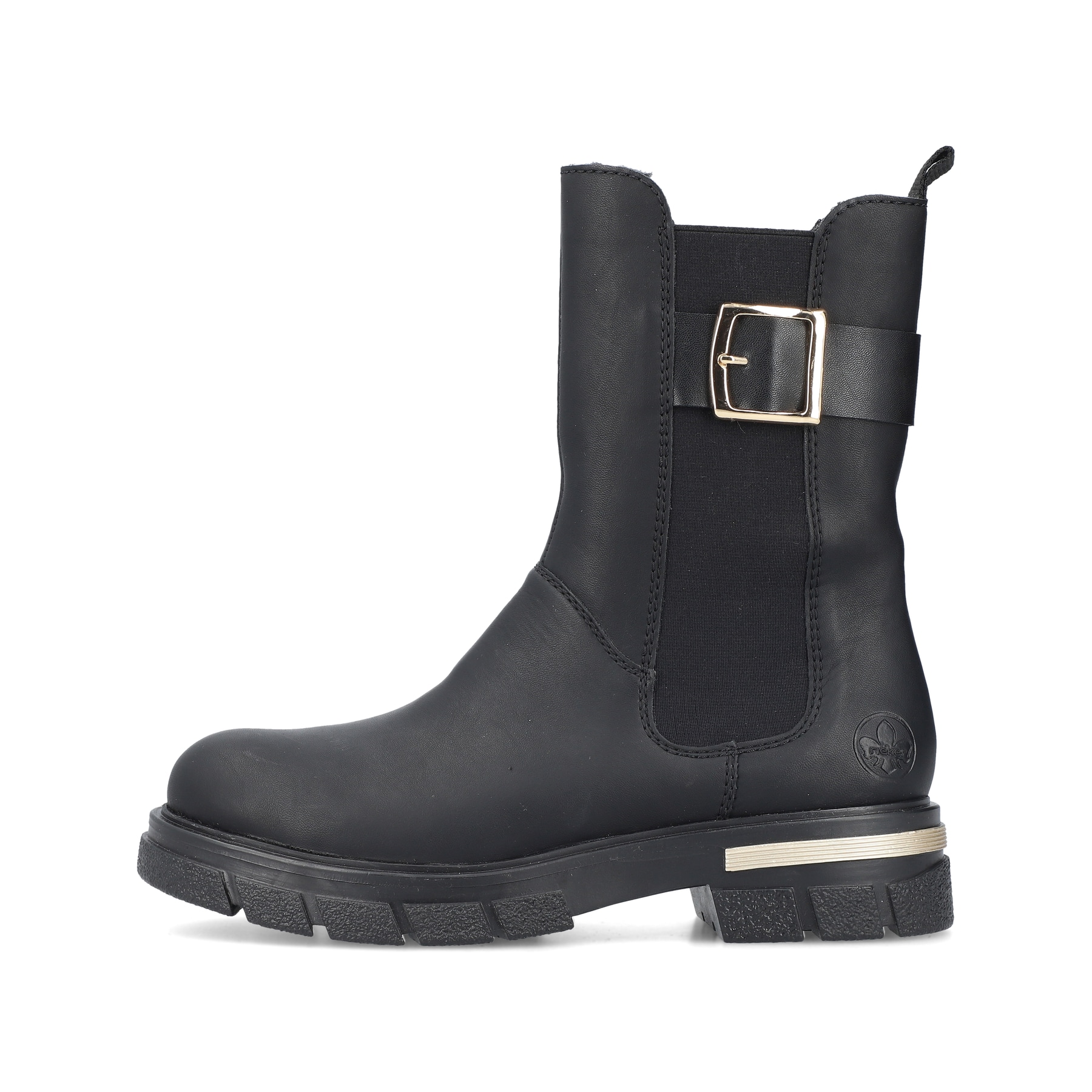 Rieker Damen Biker Boots tiefschwarz