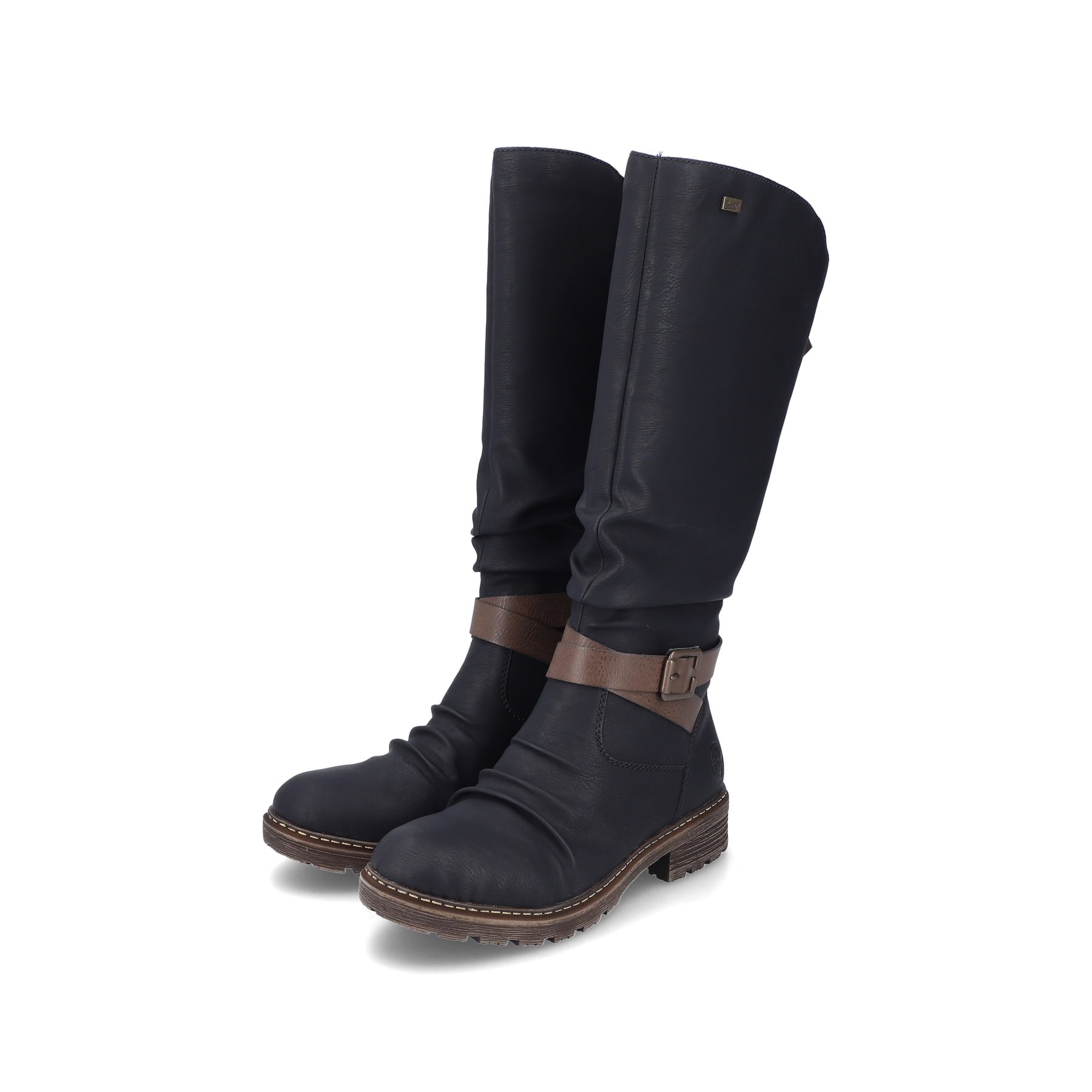 Rieker Damen Hochschaftstiefel tiefschwarz
