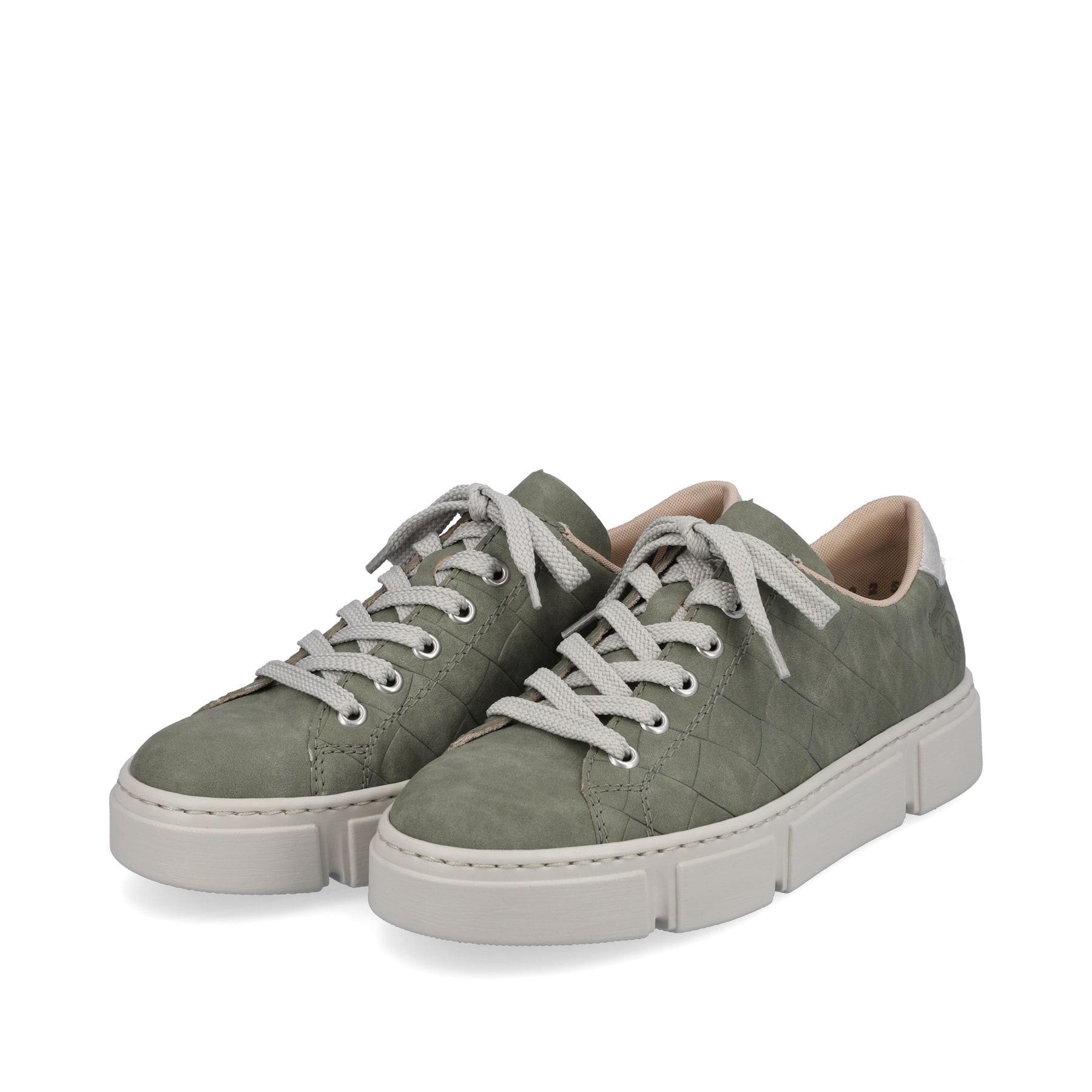 Rieker Damen Sneaker olivgrün-sandbeige