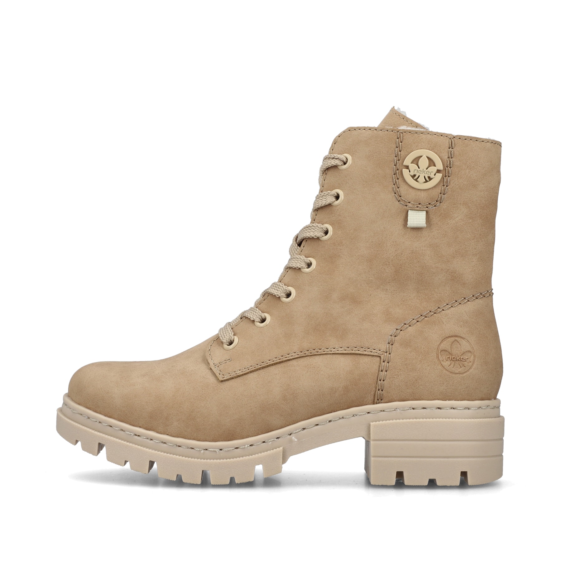 Rieker Damen Schnürstiefel braunbeige