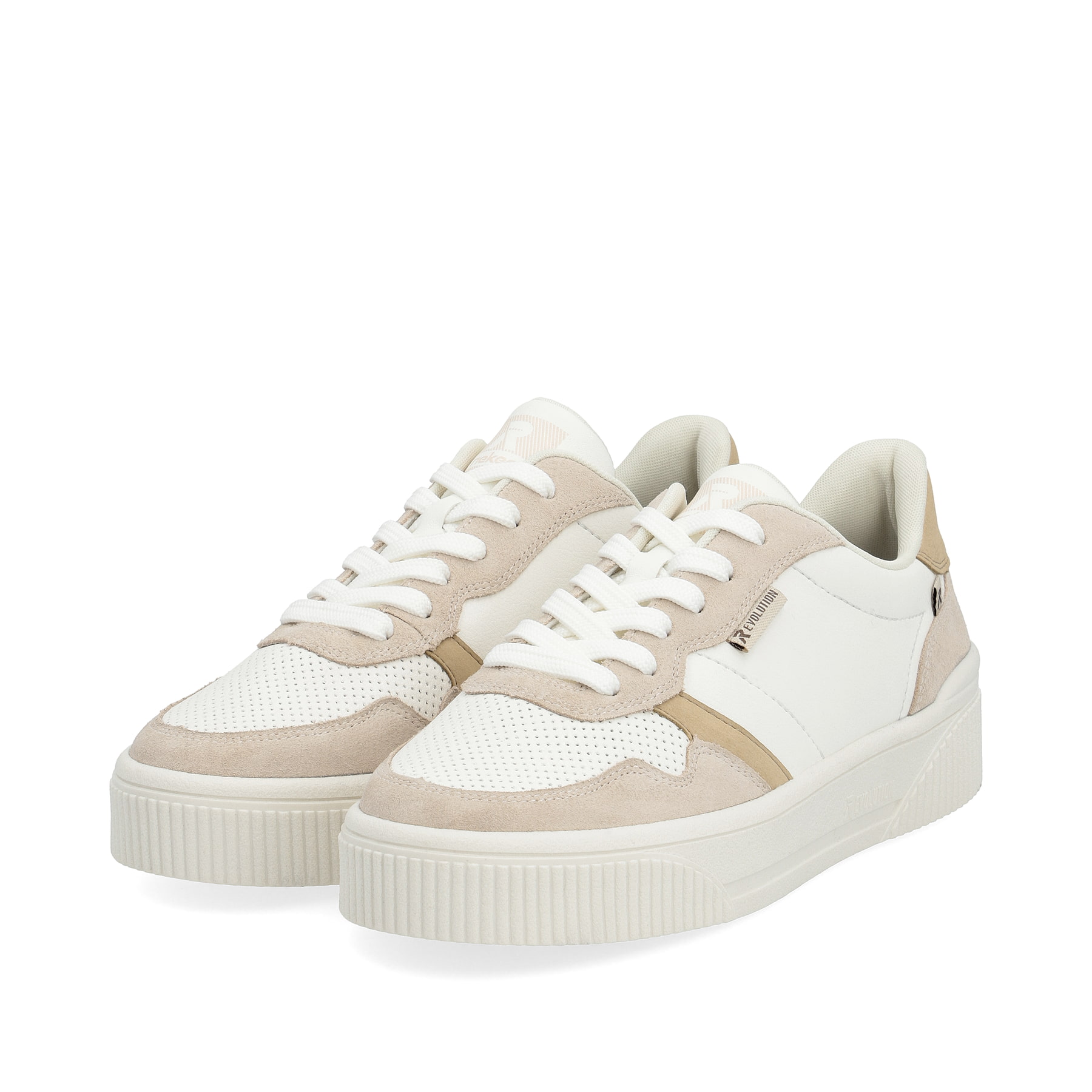 Rieker EVOLUTION Damen Sneaker crystal-white sand-beige