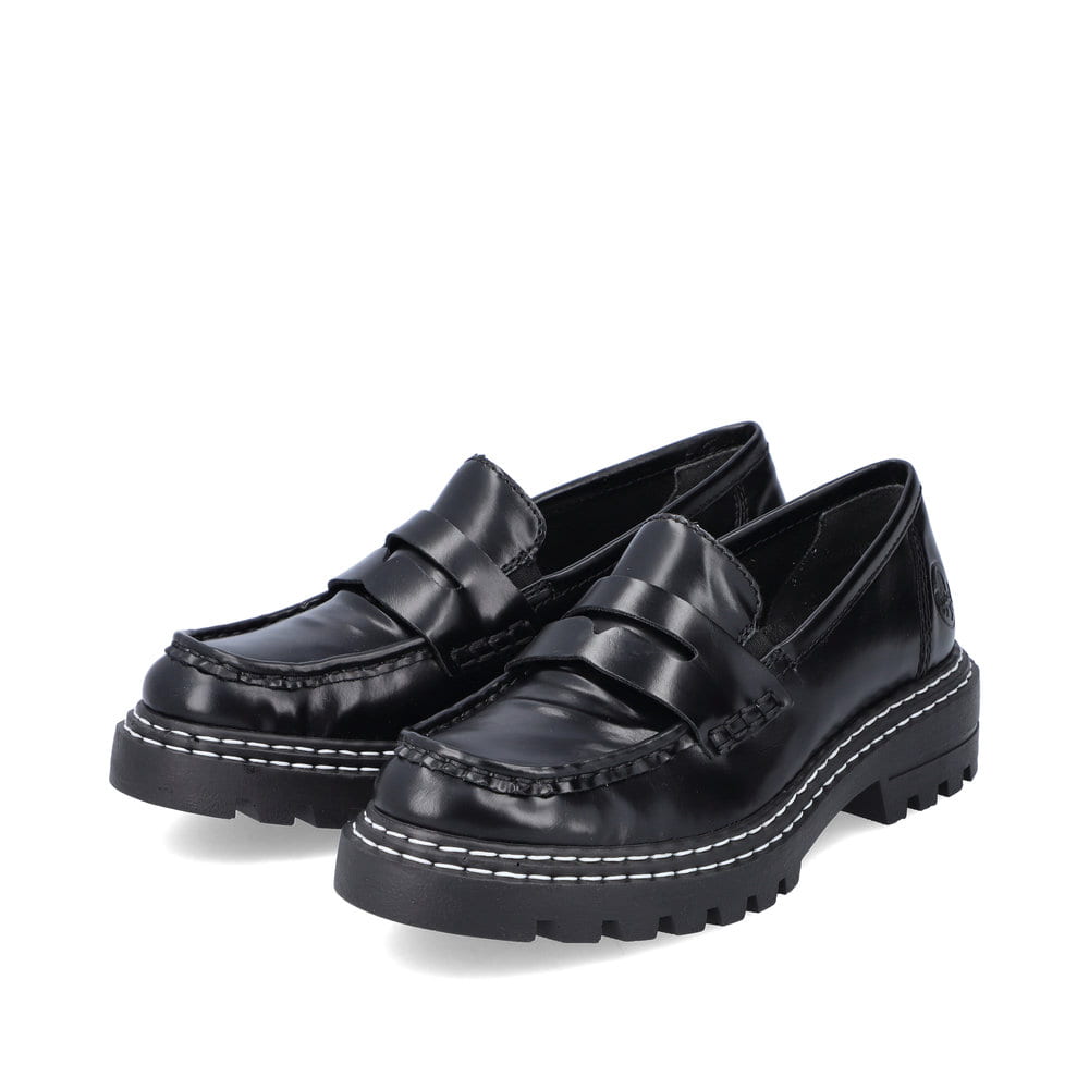 Rieker Damen Loafers graphitschwarz