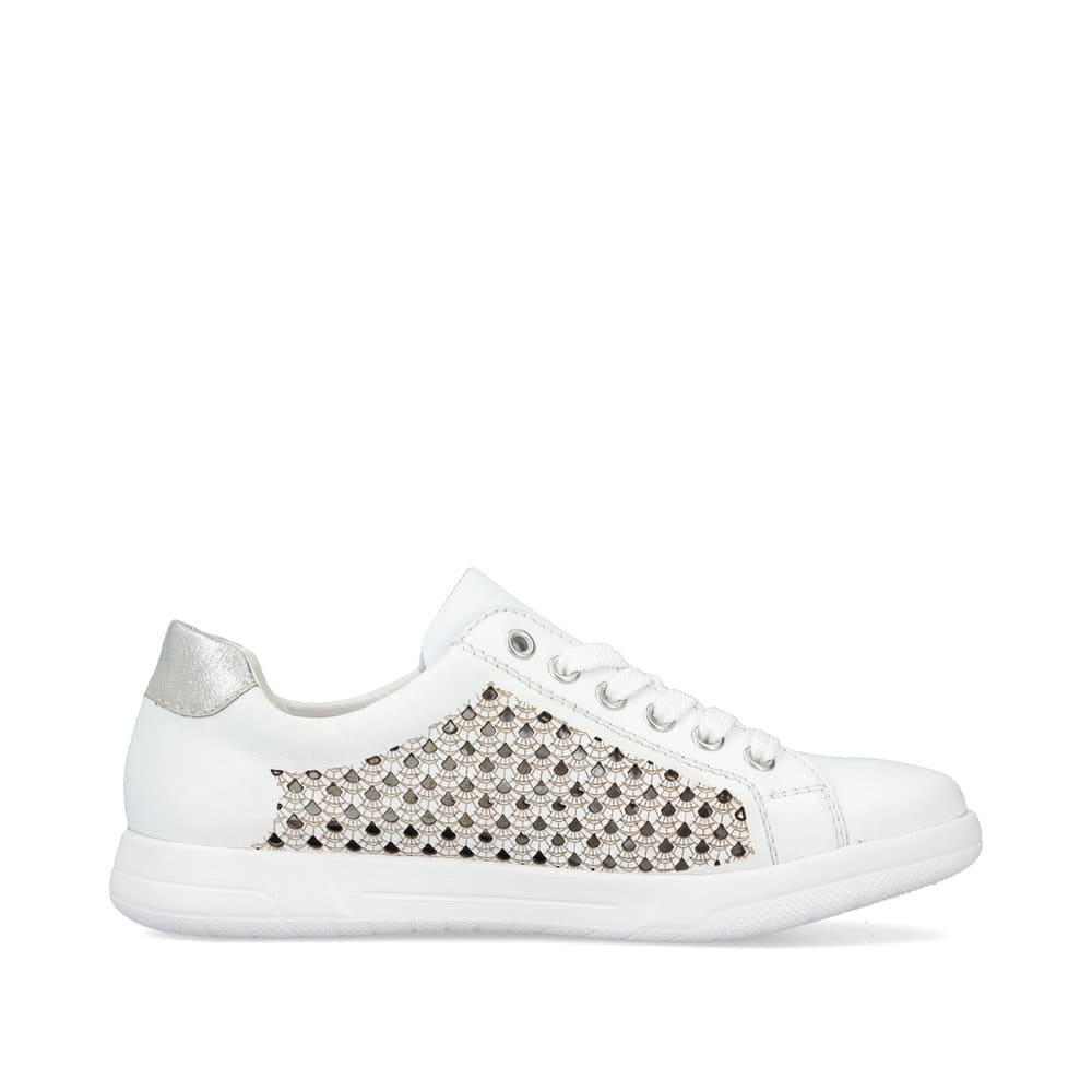 Rieker Damen Schnürschuhe kristallweiß