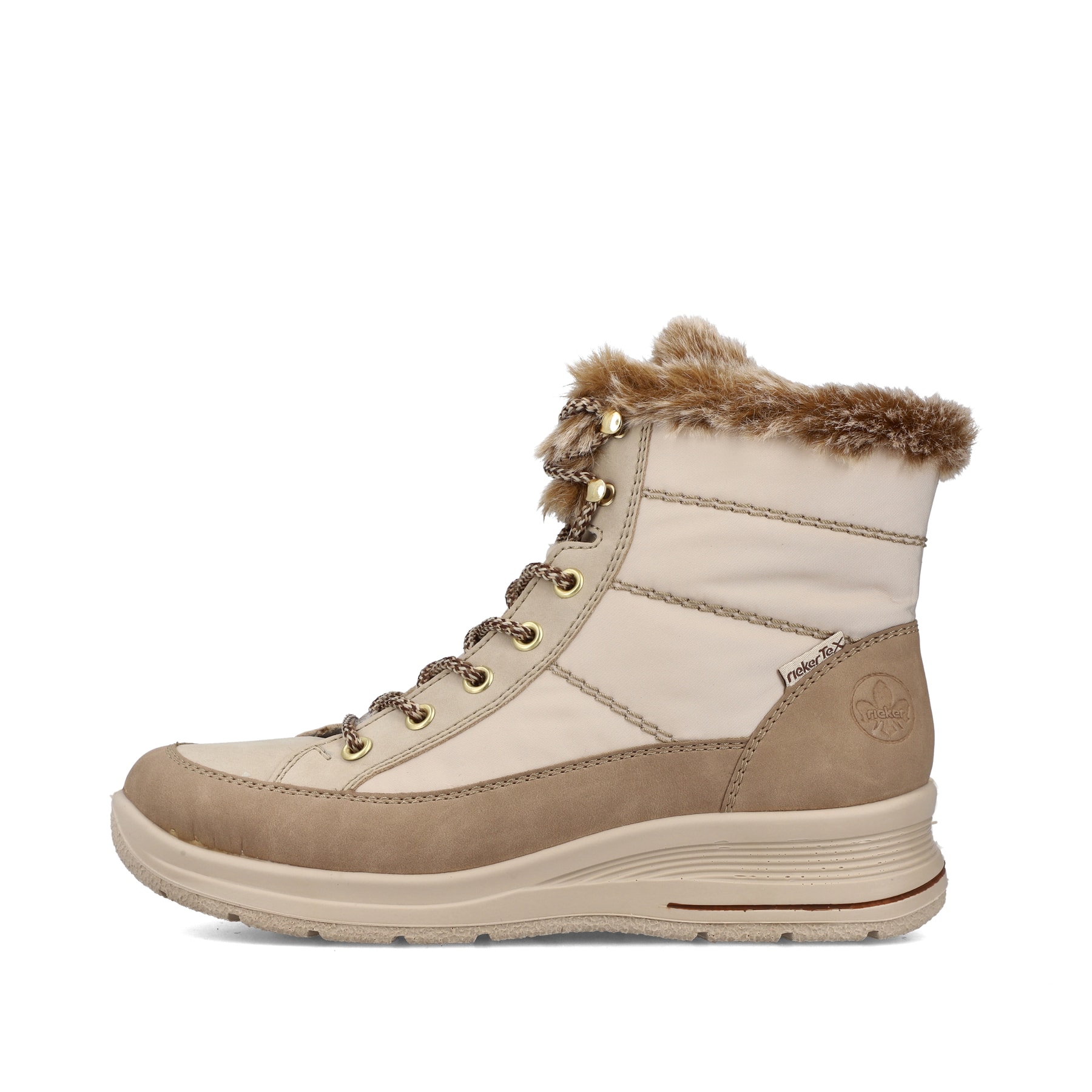Rieker Damen Schnürstiefel vanillebeige