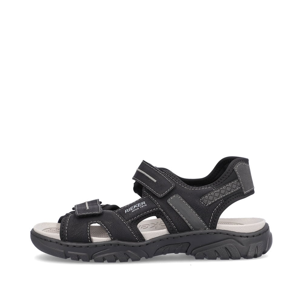 Rieker Herren Trekkingsandalen tiefschwarz