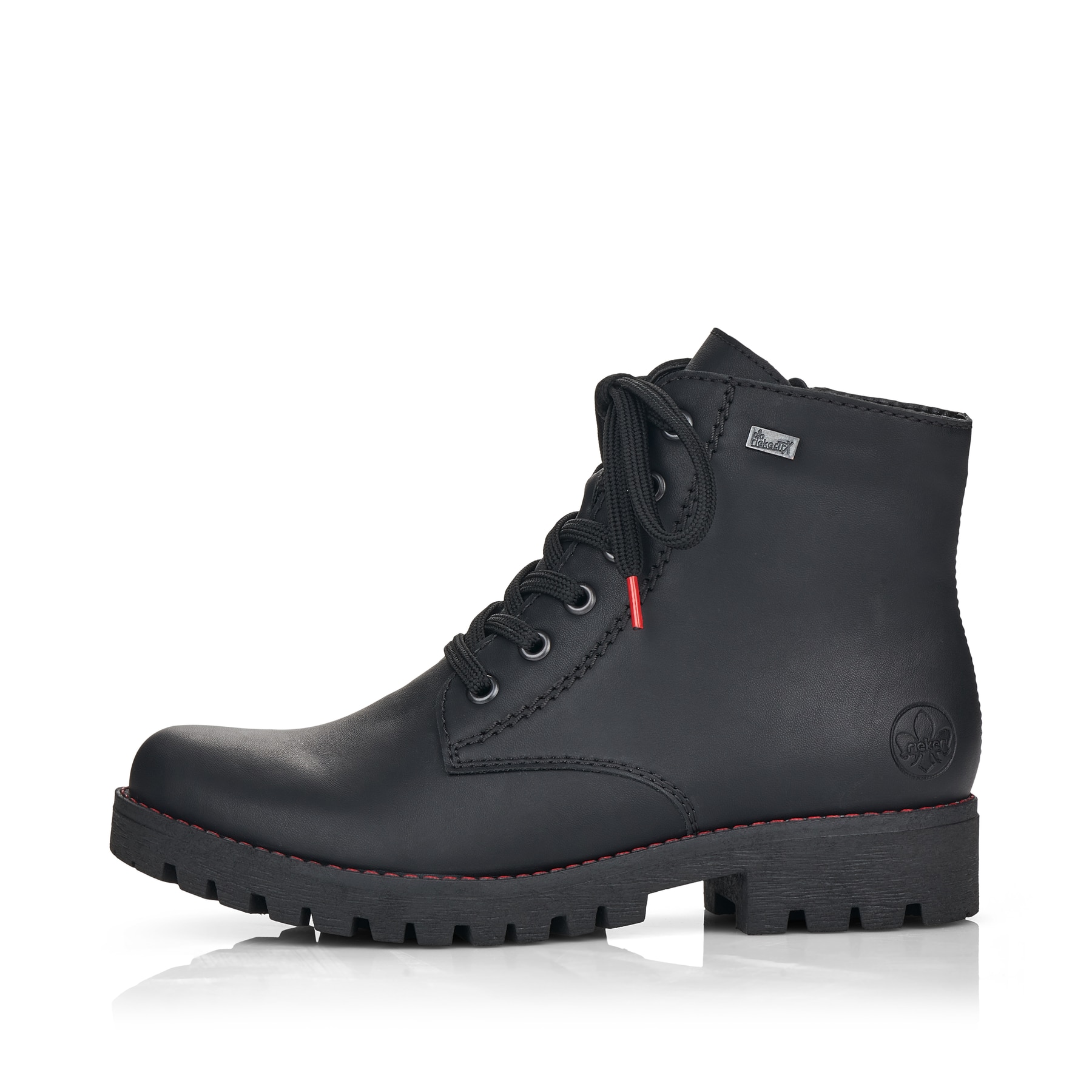 Rieker Damen Schnürstiefel tiefschwarz