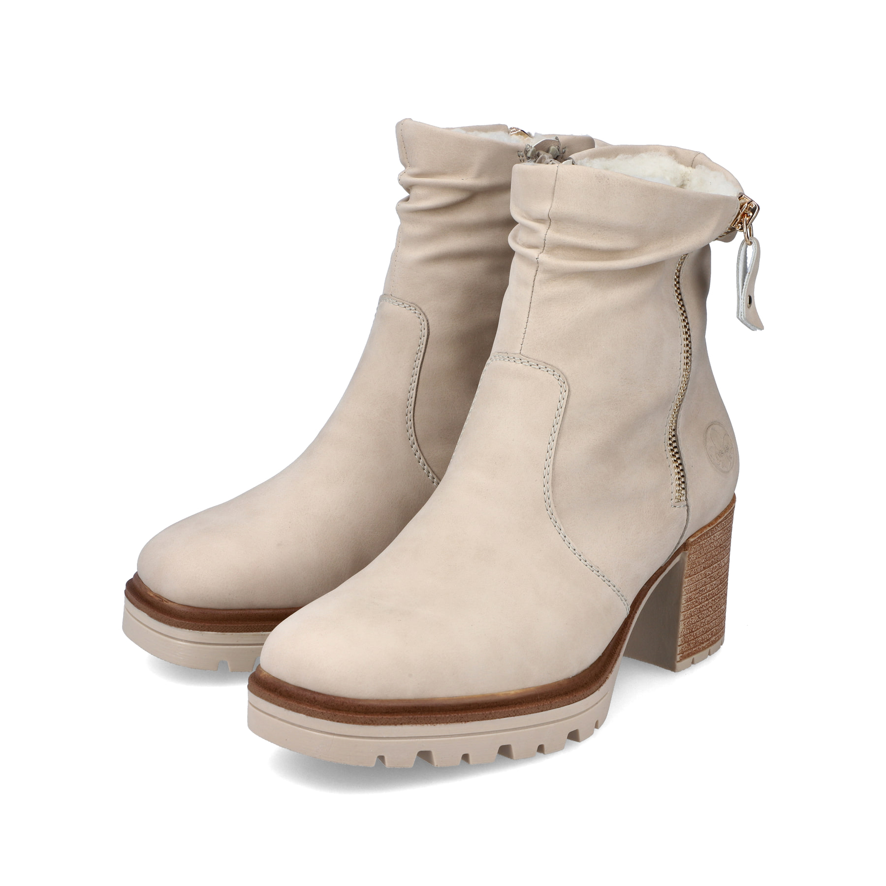 Rieker Damen Stiefeletten cremebeige