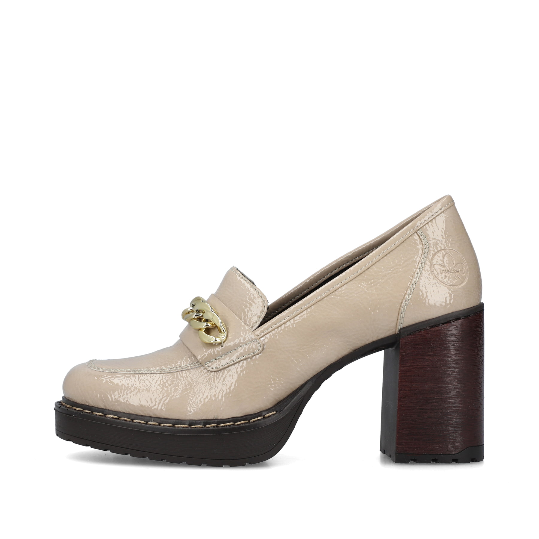Rieker Damen Pumps cremebeige-schwarz