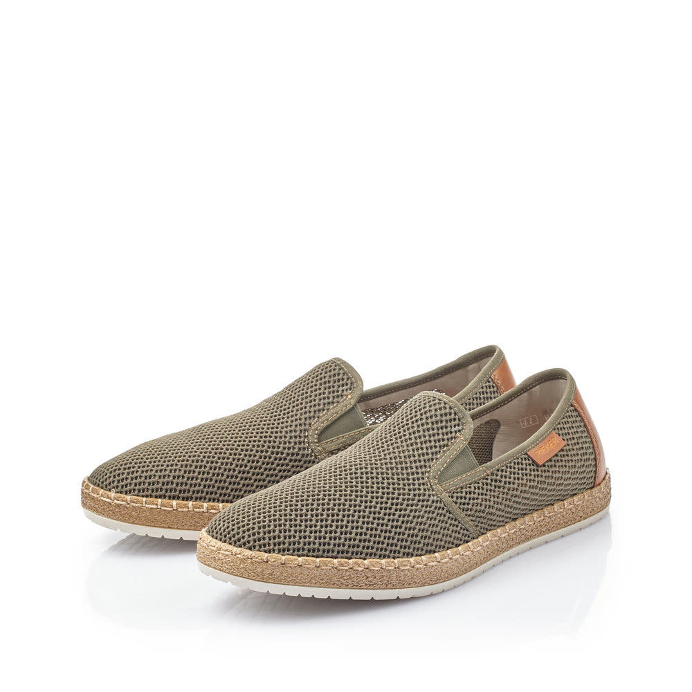 Rieker Herren Slipper olivgrün