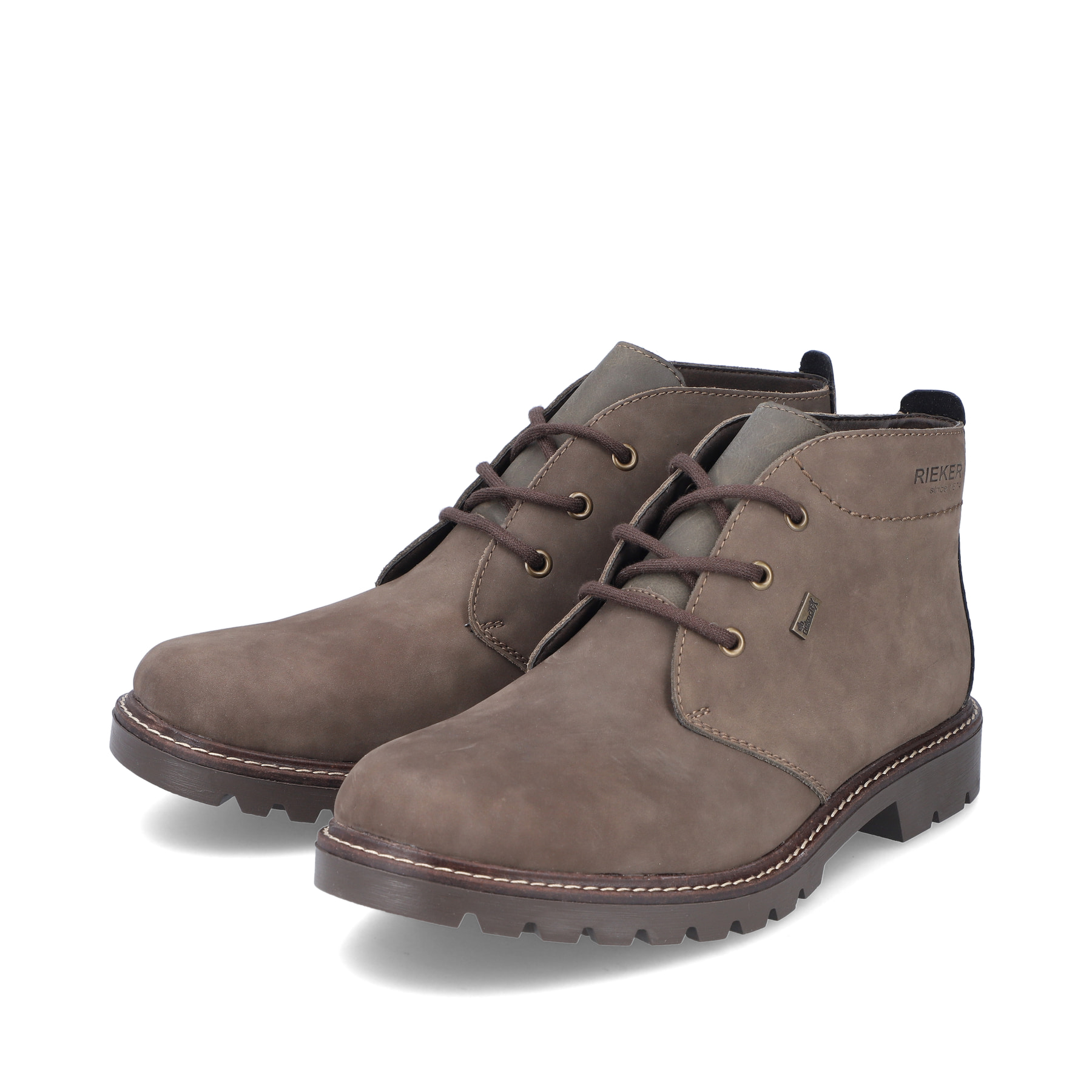 Rieker Herren Schnürstiefel graubraun