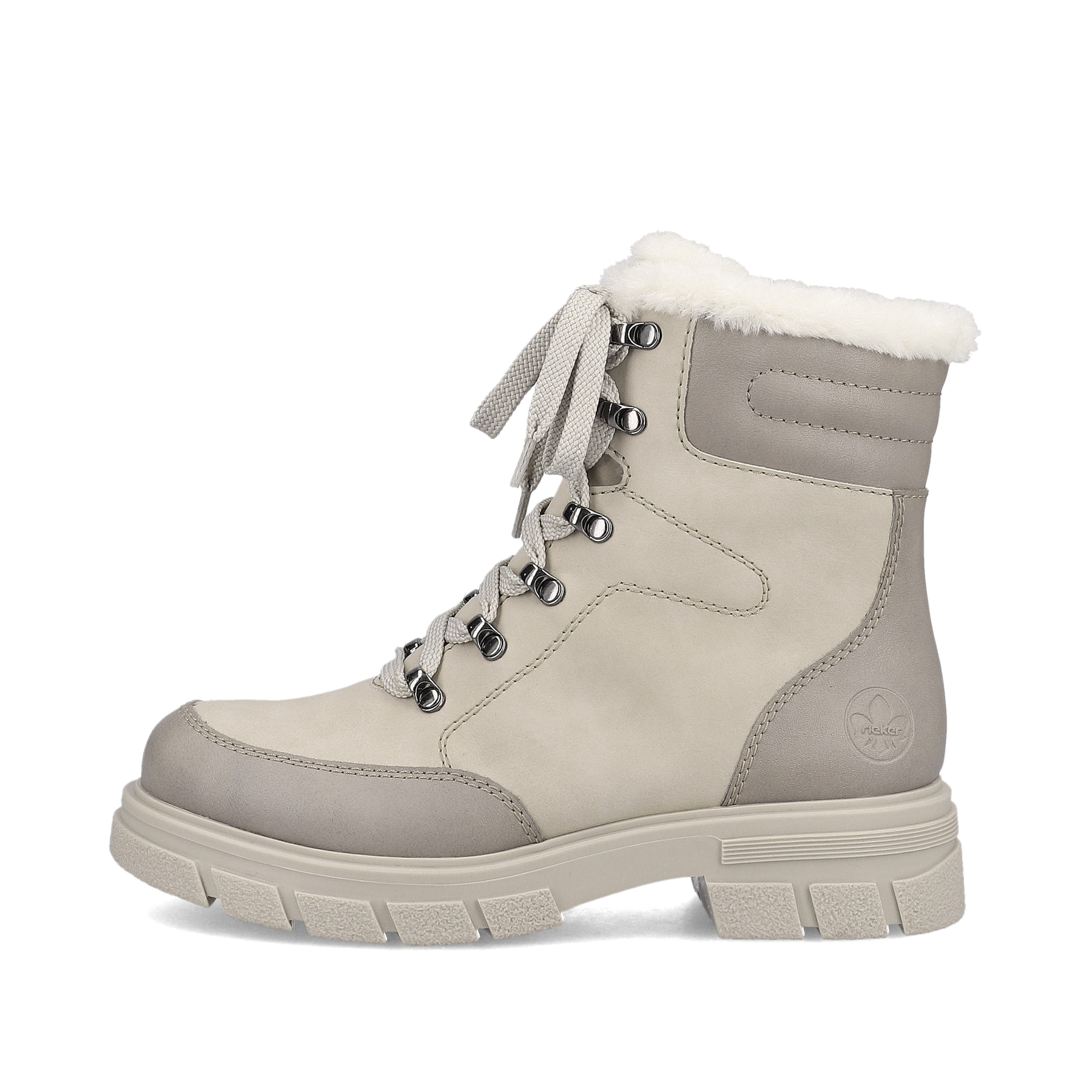 Rieker Damen Schnürstiefel hellbeige