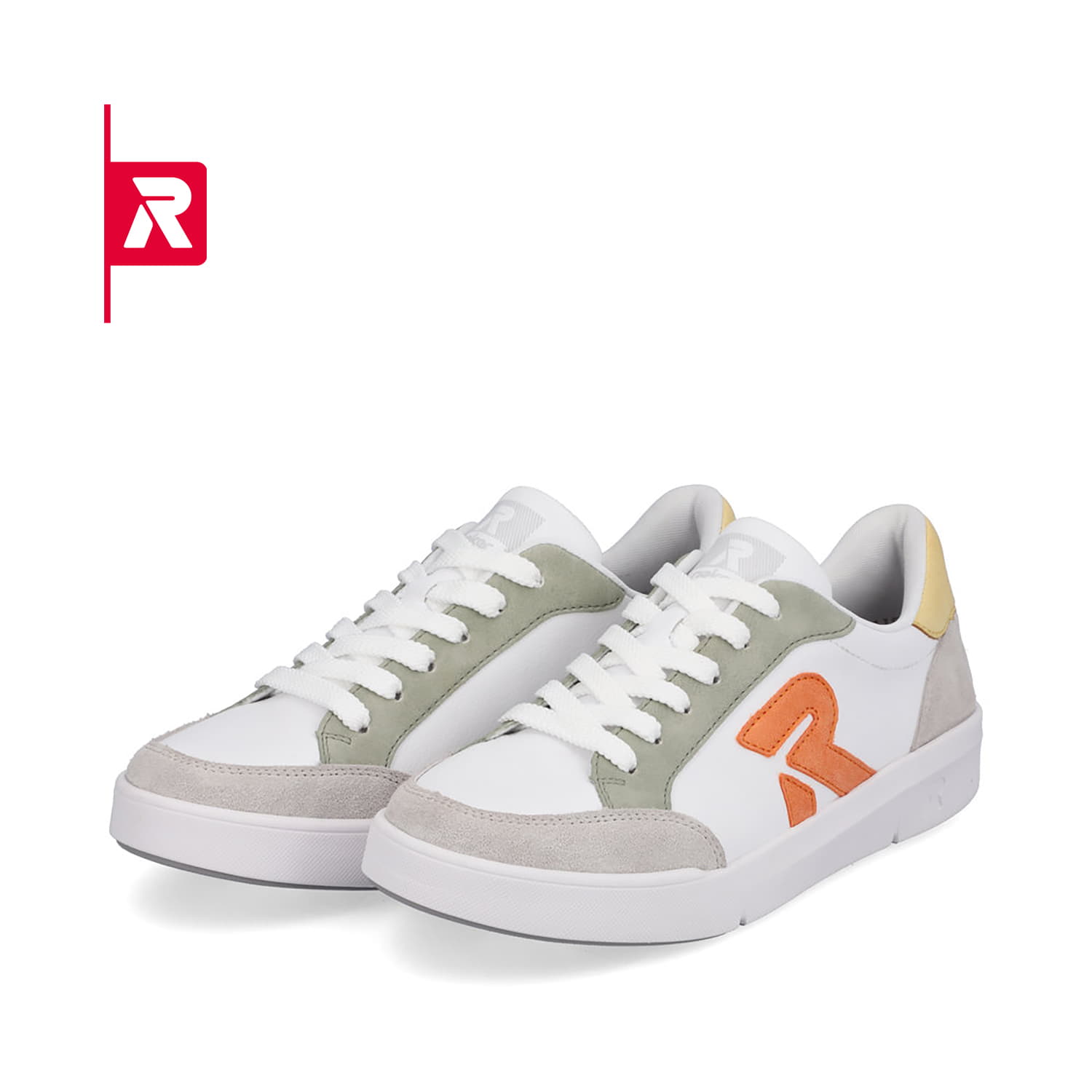 Rieker EVOLUTION Damen Sneaker swan-white arctic-grey
