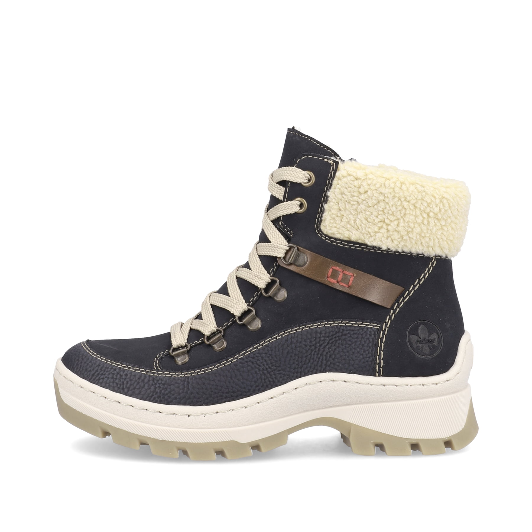 Rieker Damen Schnürstiefel dunkelblau