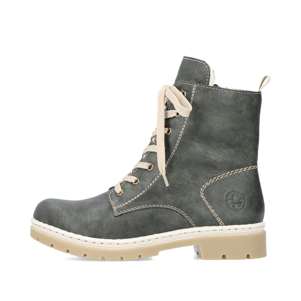Rieker Damen Schnürstiefel khakigrün