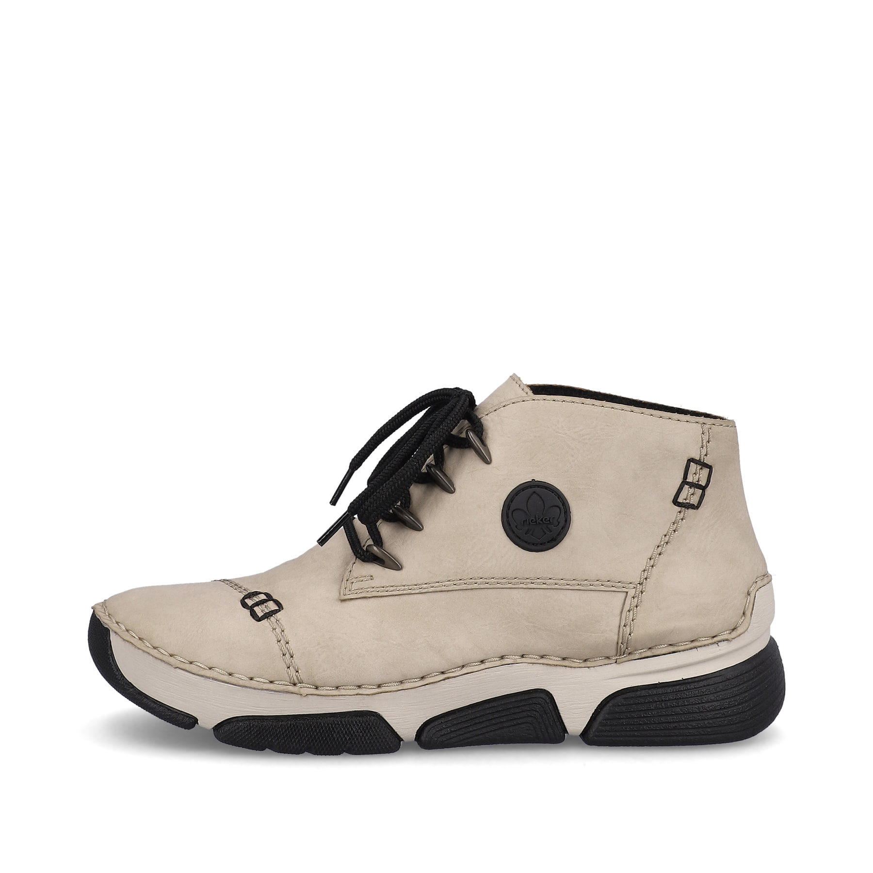 Rieker Damen Schnürschuhe cremebeige