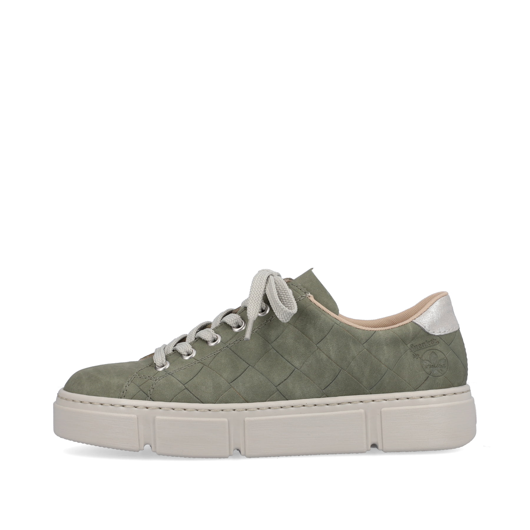 Rieker Damen Sneaker olivgrün-sandbeige