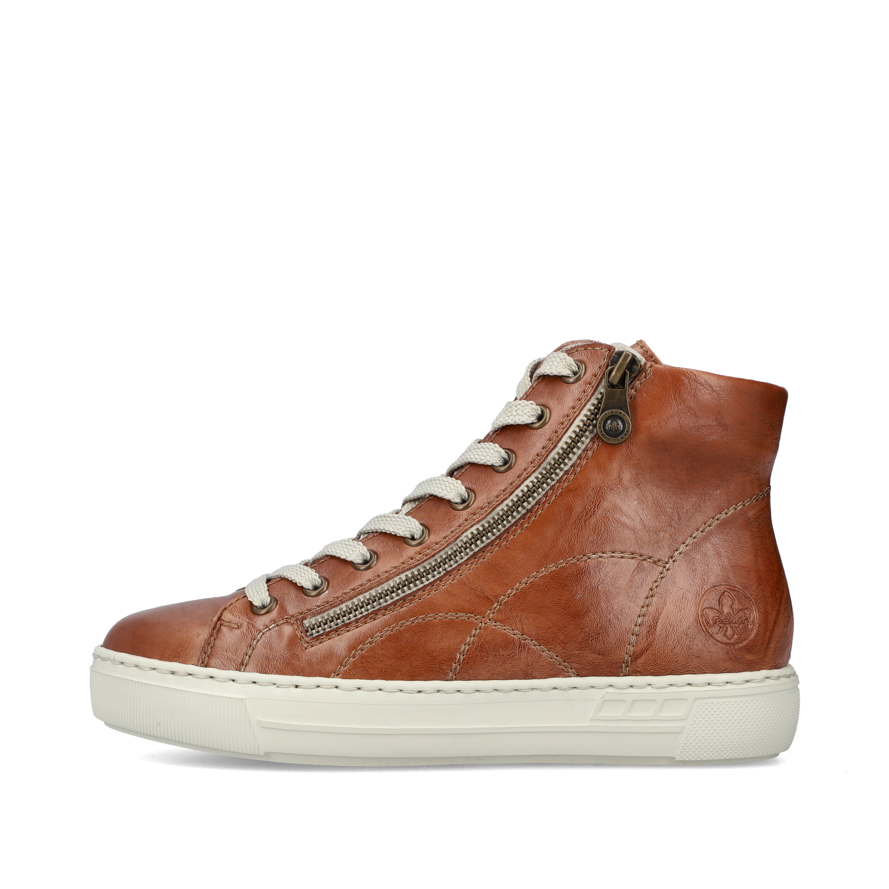 Rieker Damen Schnürstiefel fuchsbraun