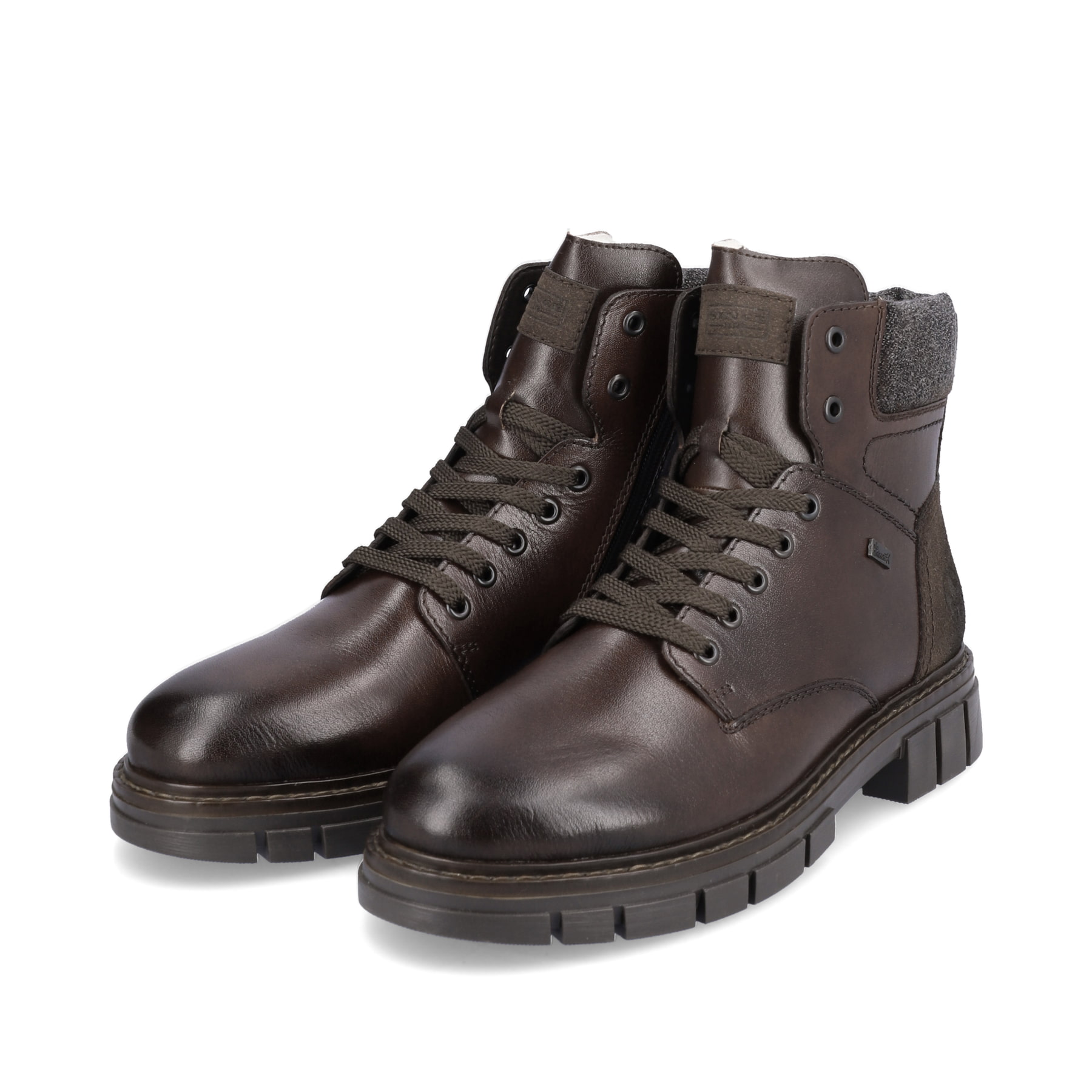 Rieker Herren Schnürstiefel dunkelbraun