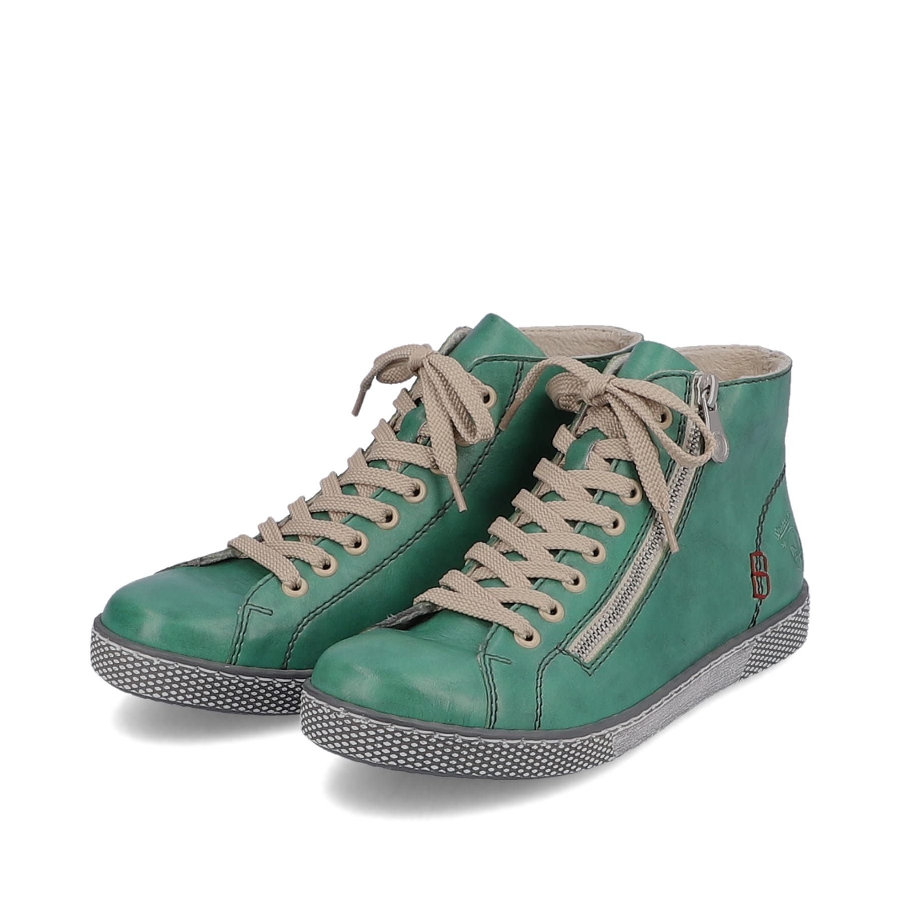 Rieker Damen Schnürstiefel smaragdgrün