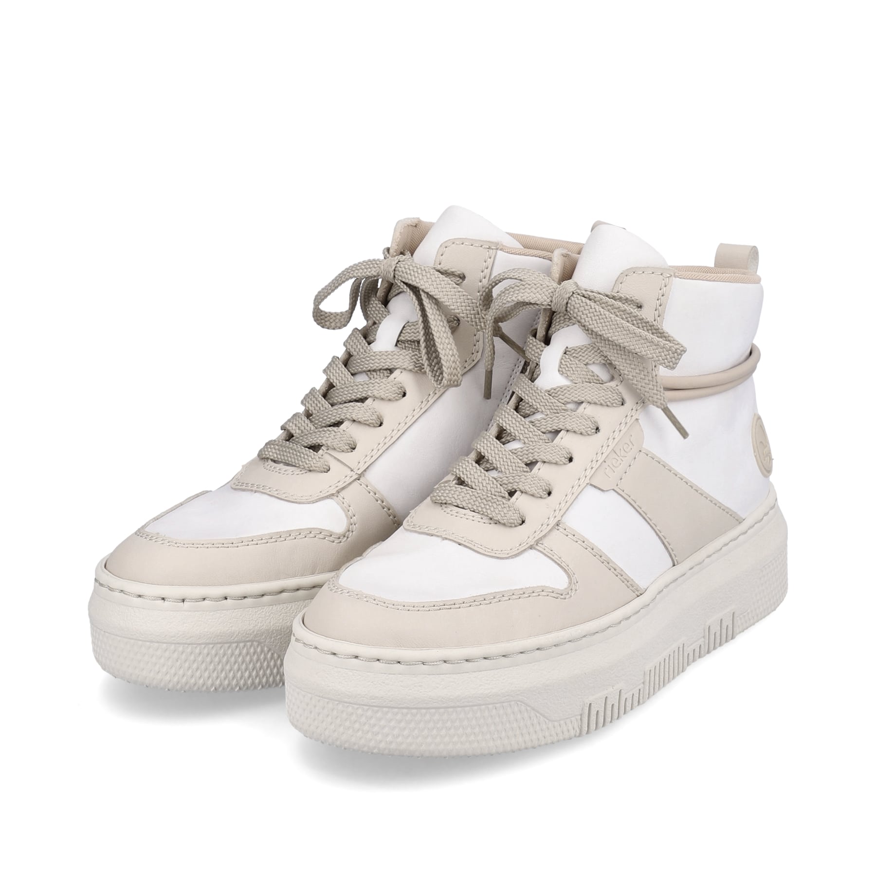 Rieker Damen Sneaker by Rieker schwanenweiß-beige