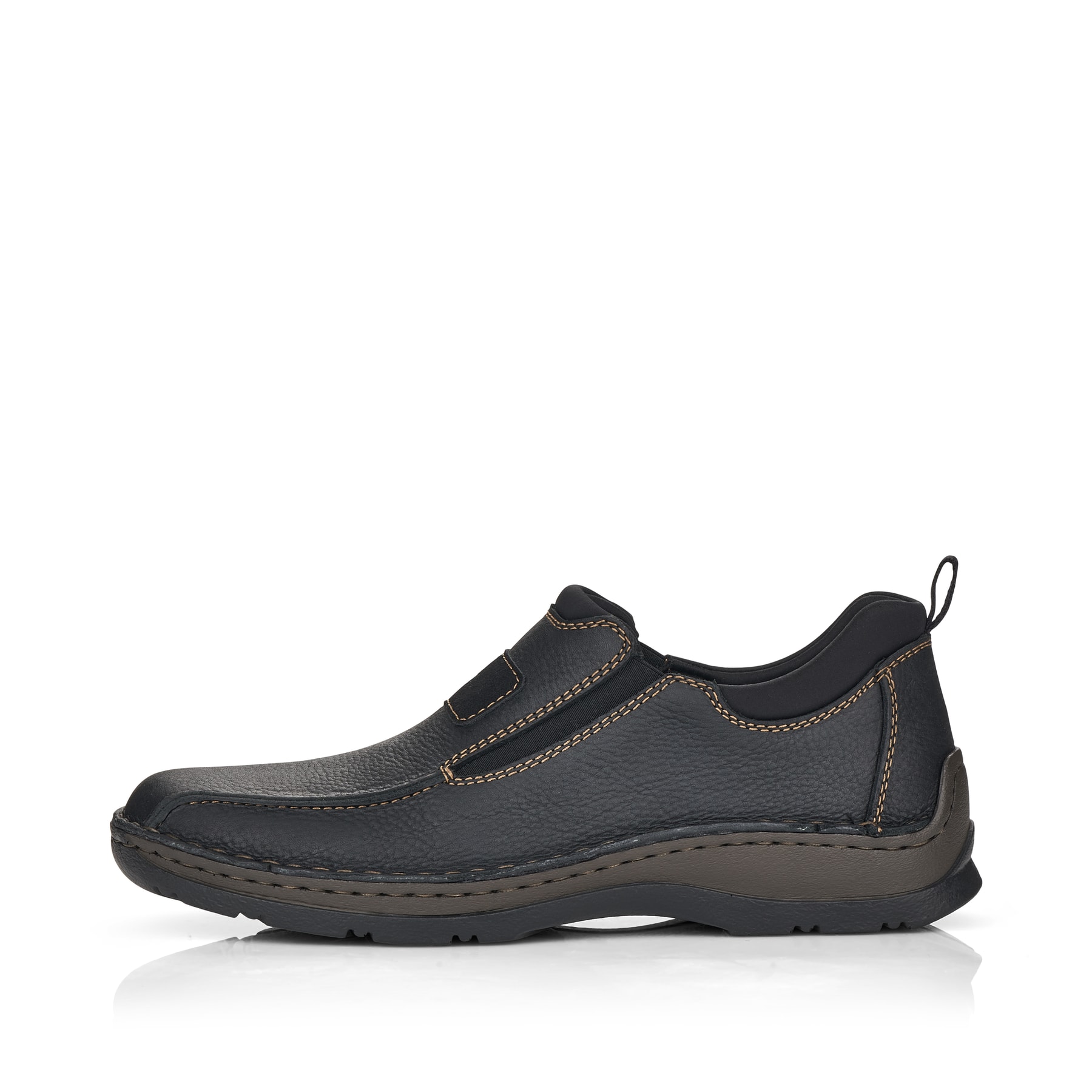 Rieker Herren Slipper graphitschwarz