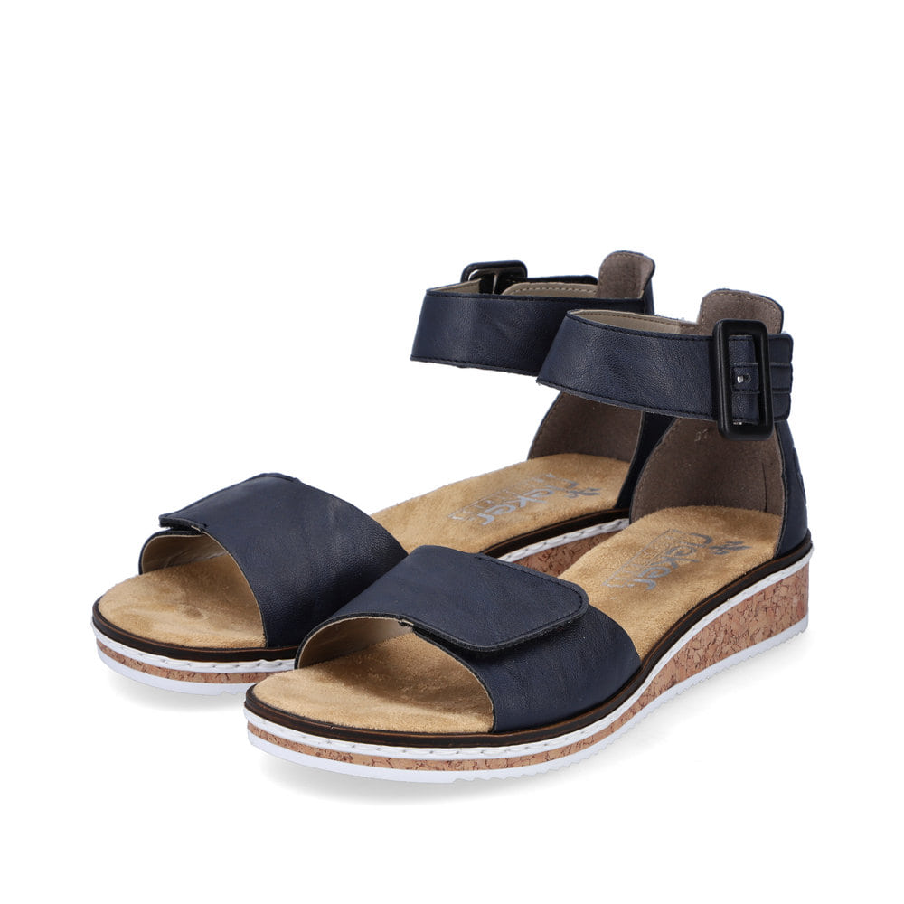 Rieker Damen Keilsandaletten marineblau