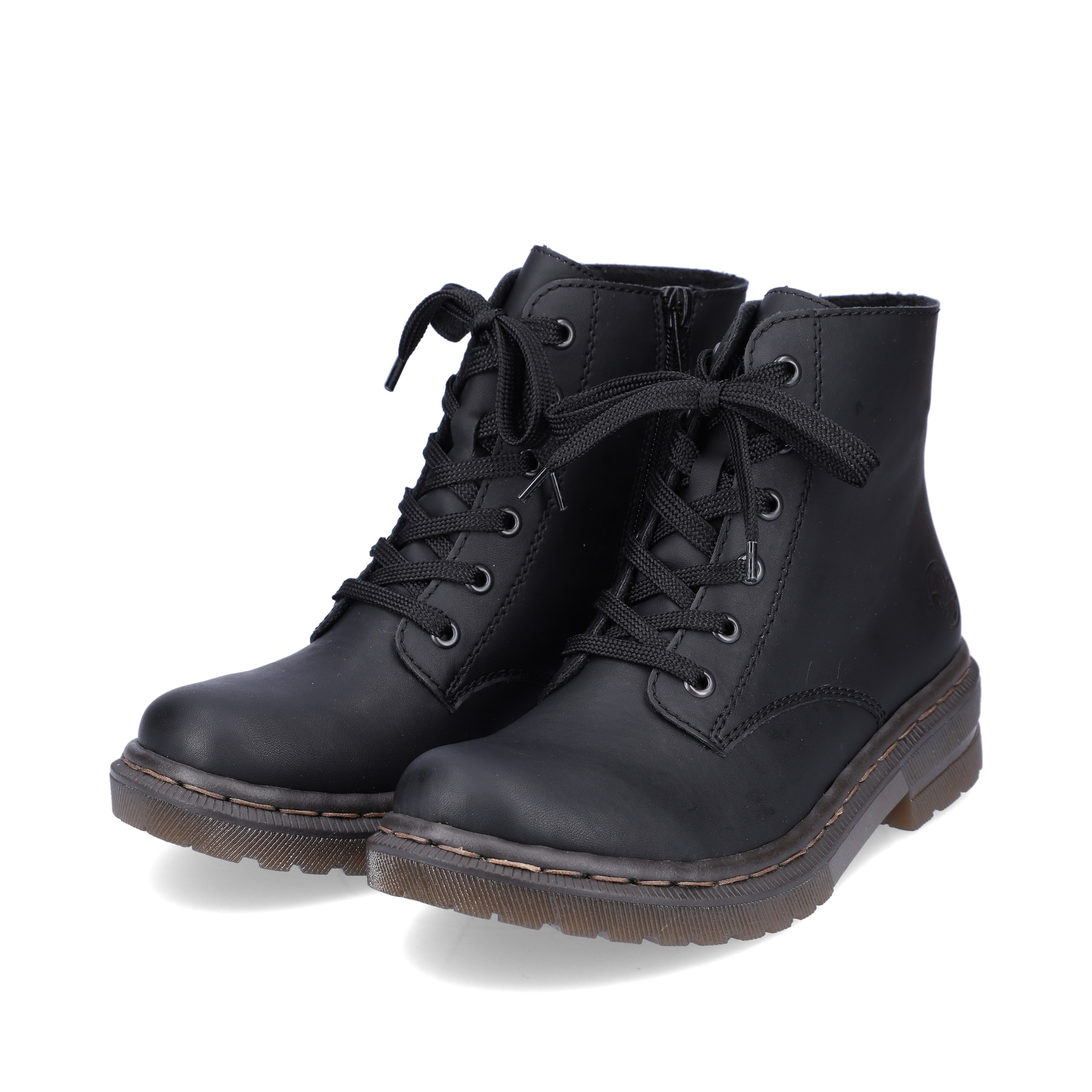 Rieker Damen Schnürstiefel tiefschwarz