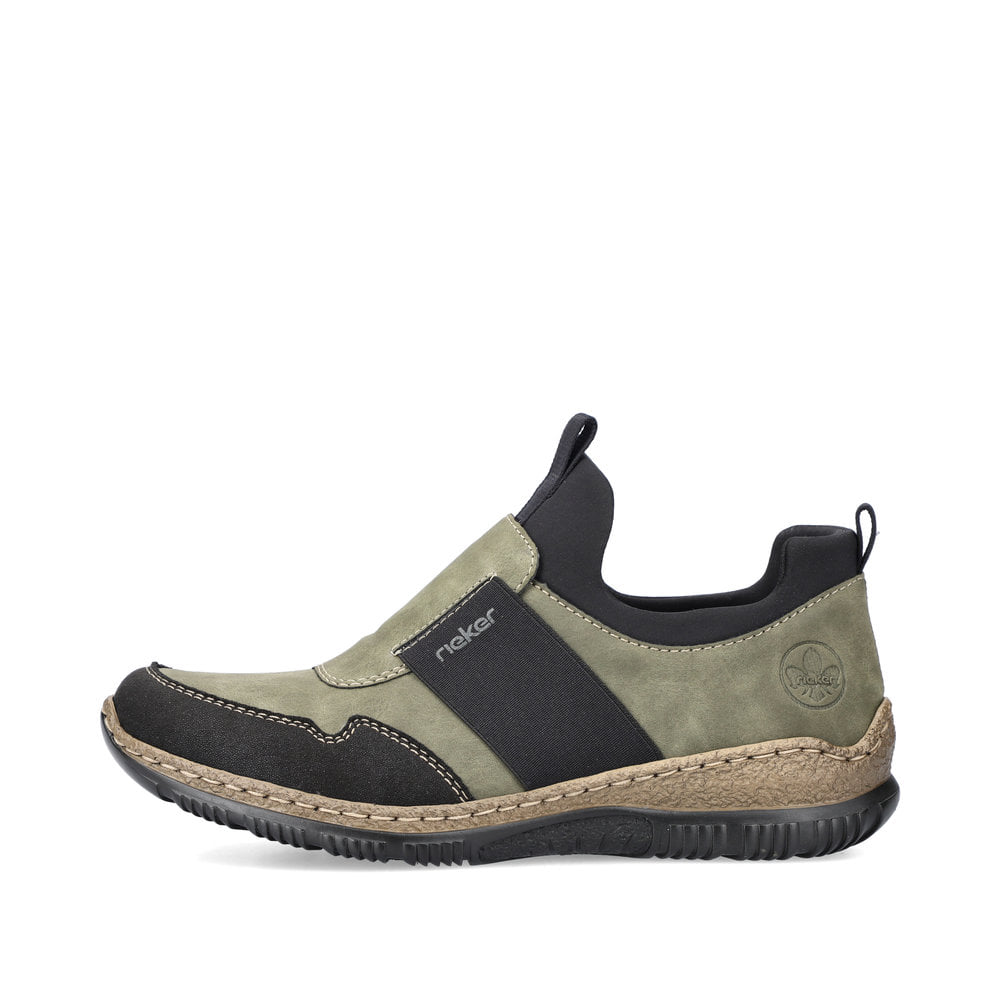 Rieker Damen Slipper olivgrün