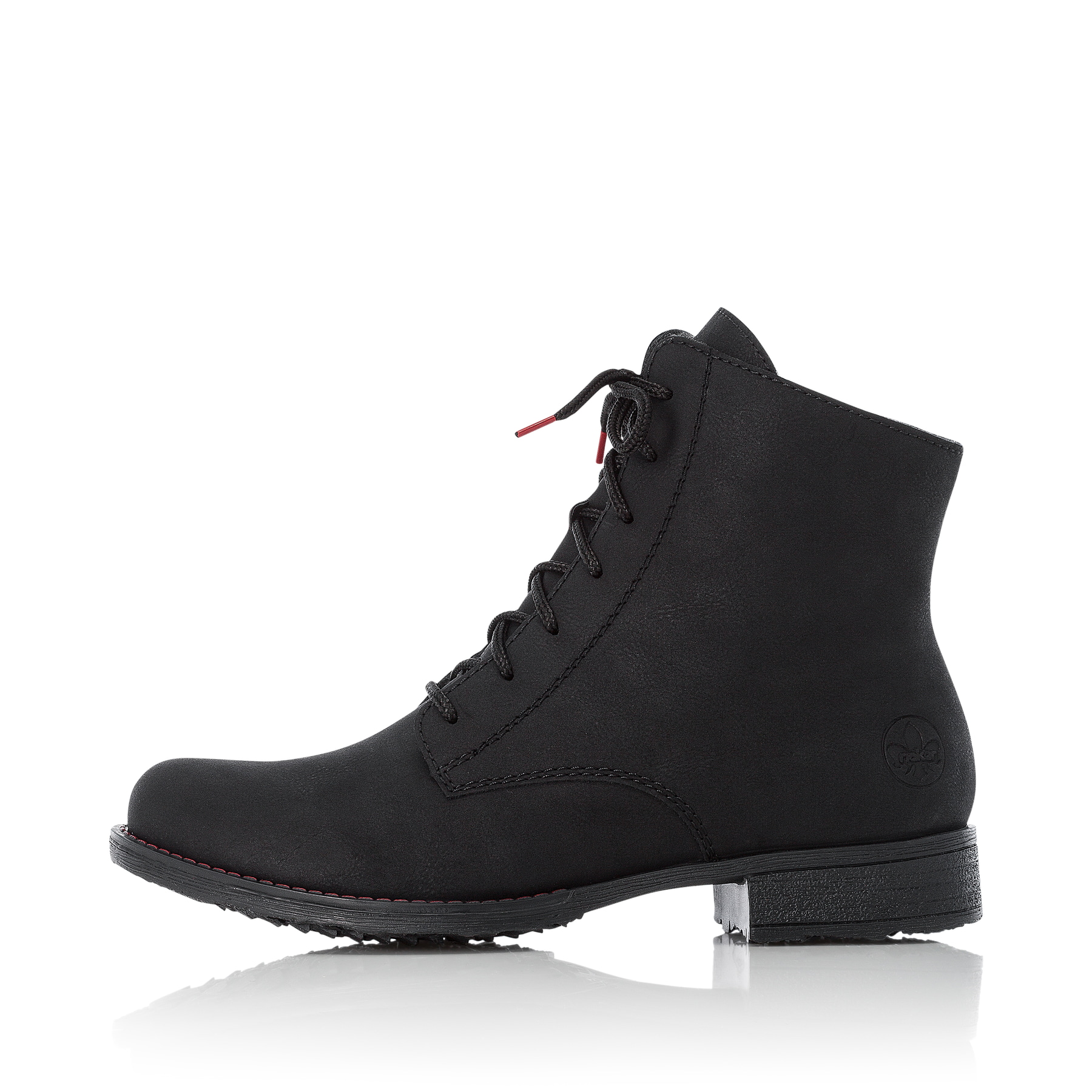 Rieker Damen Schnürstiefel graphitschwarz