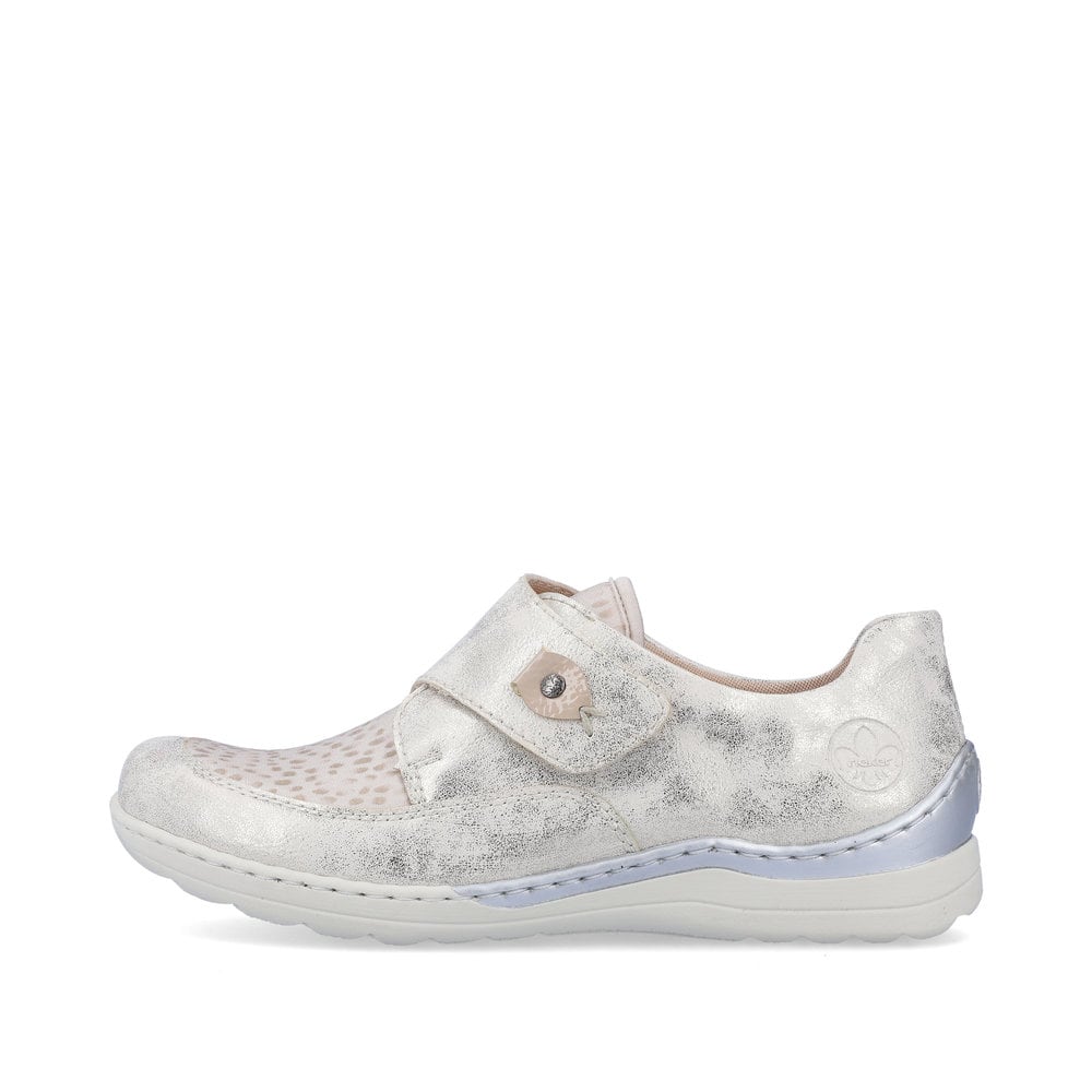 Rieker Damen Slipper champagner-metallic