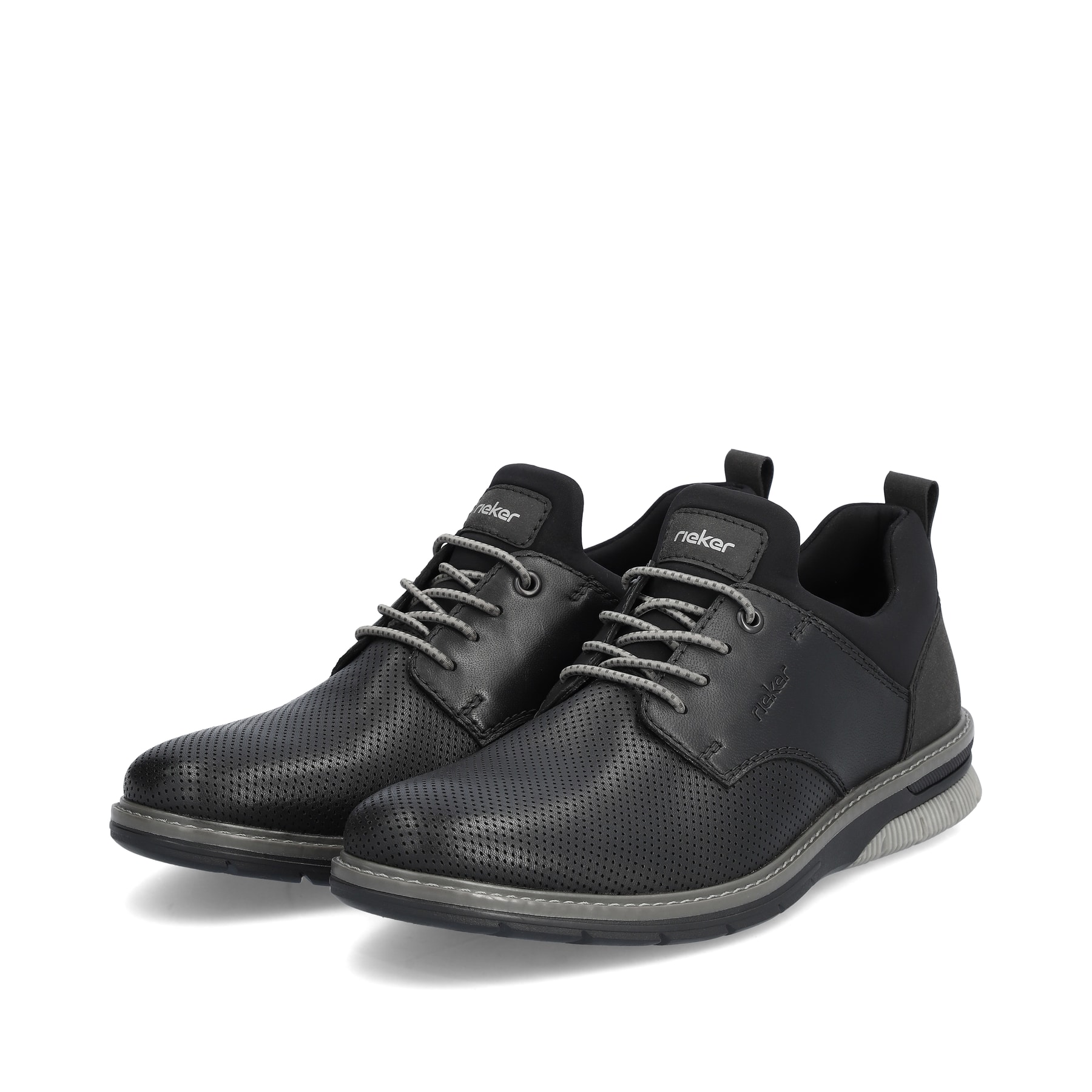Rieker Herren Slipper asphaltschwarz