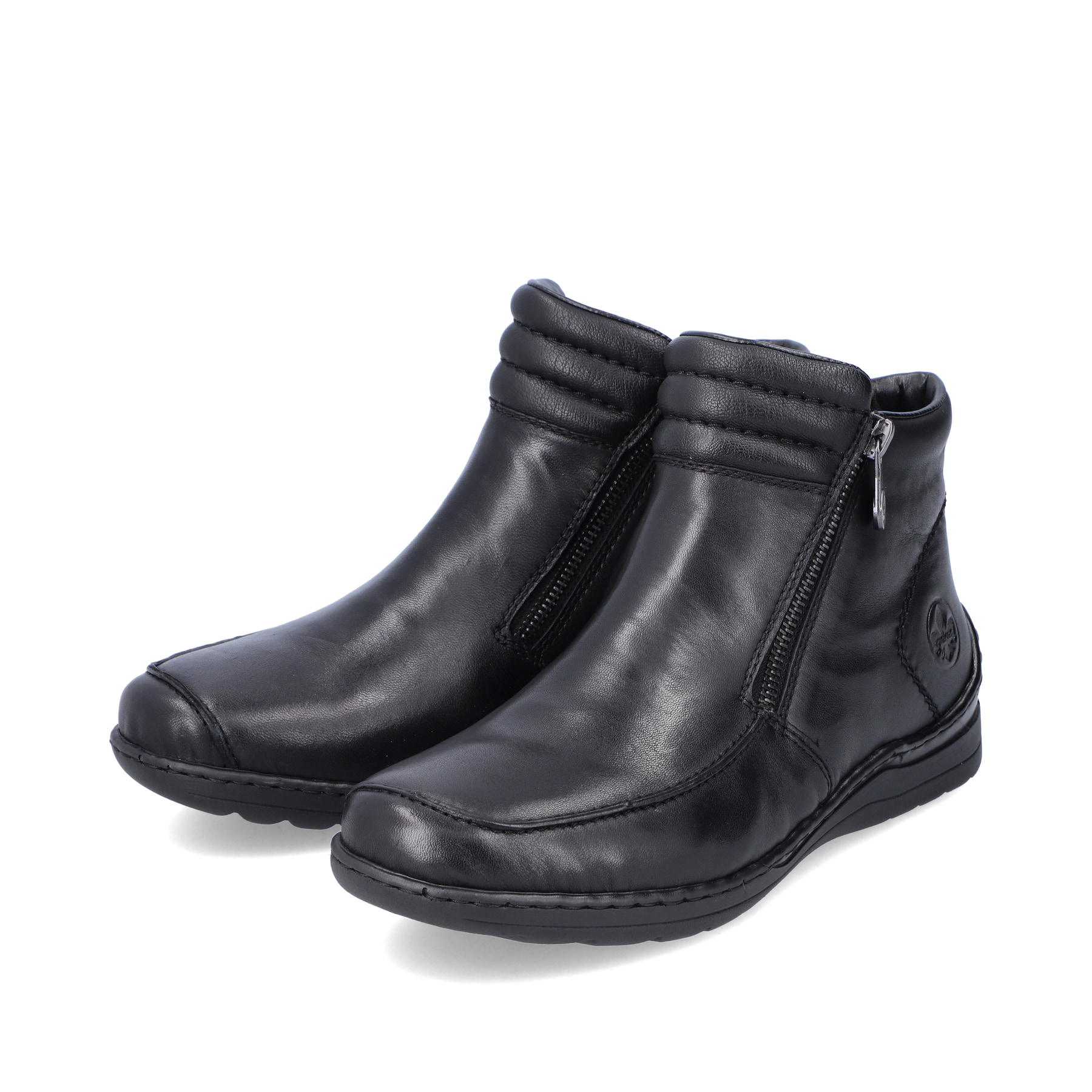 Rieker Damen Kurzstiefel glanzschwarz