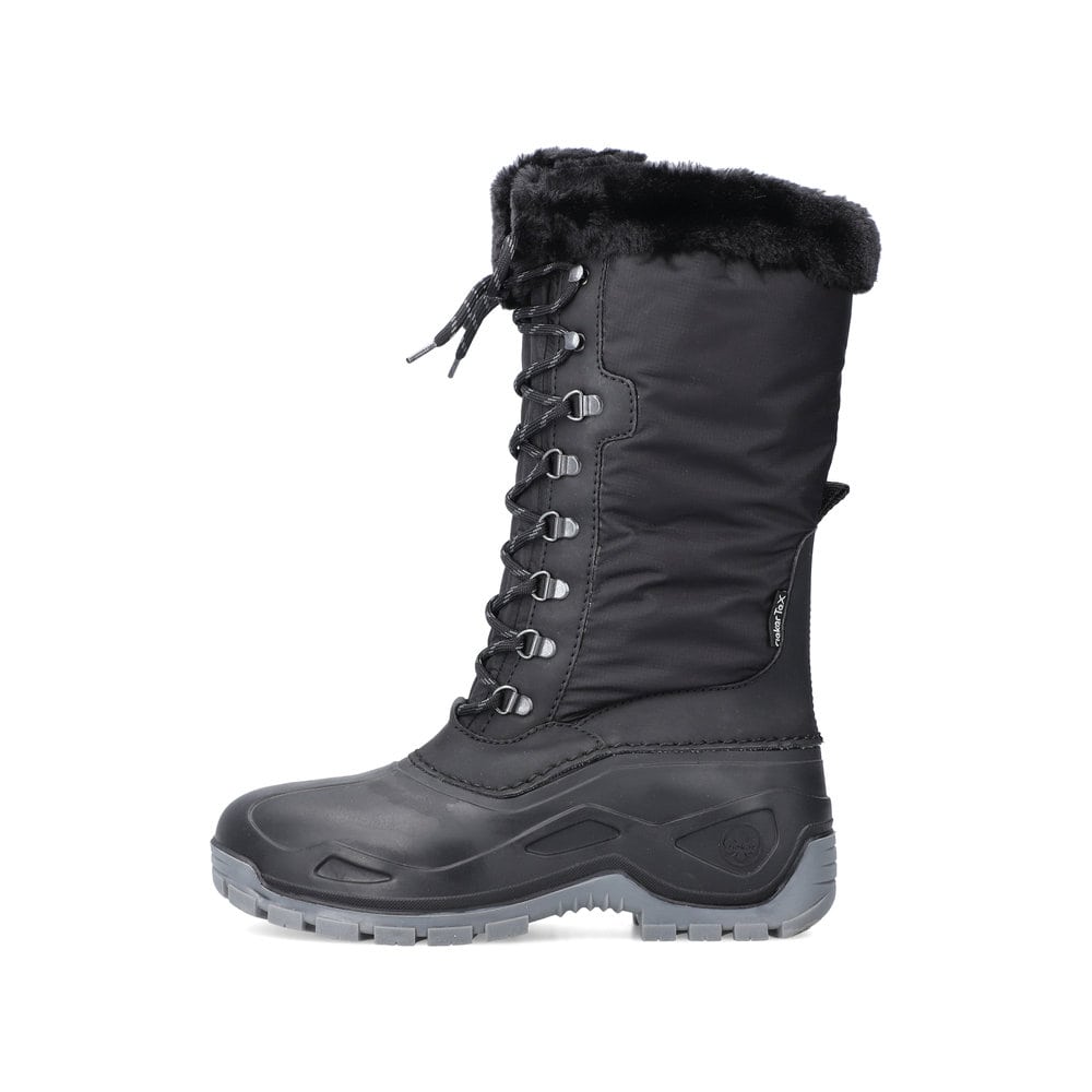 Rieker Damen Hochschaftstiefel tiefschwarz