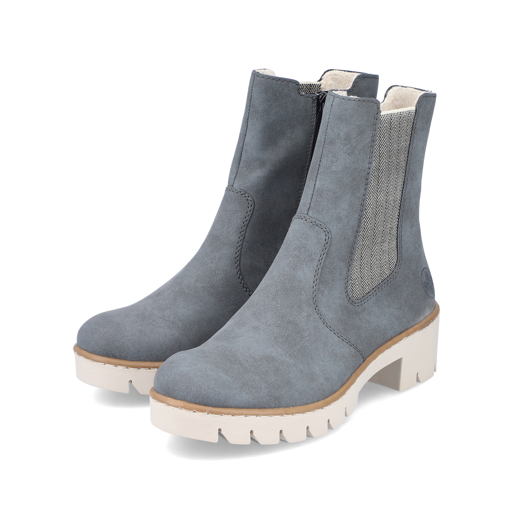 Rieker Damen Chelsea Boots graublau