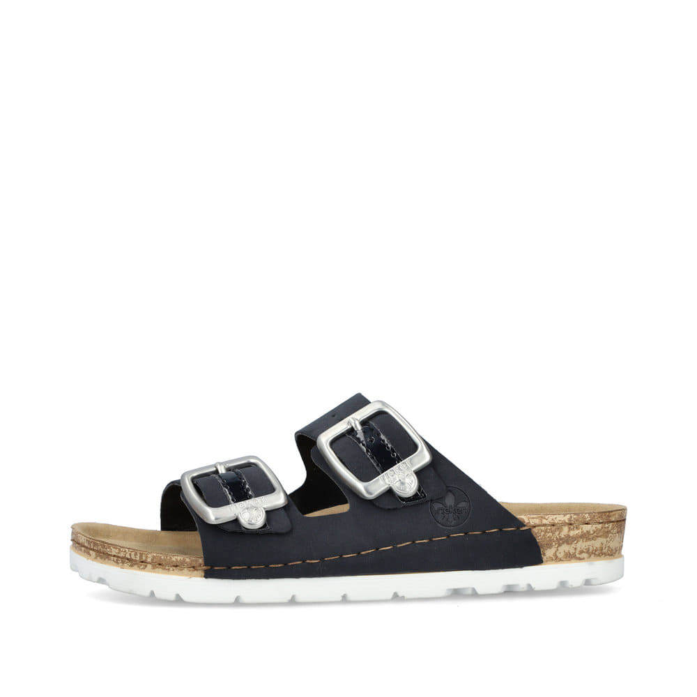 Rieker Damen Pantoletten marineblau