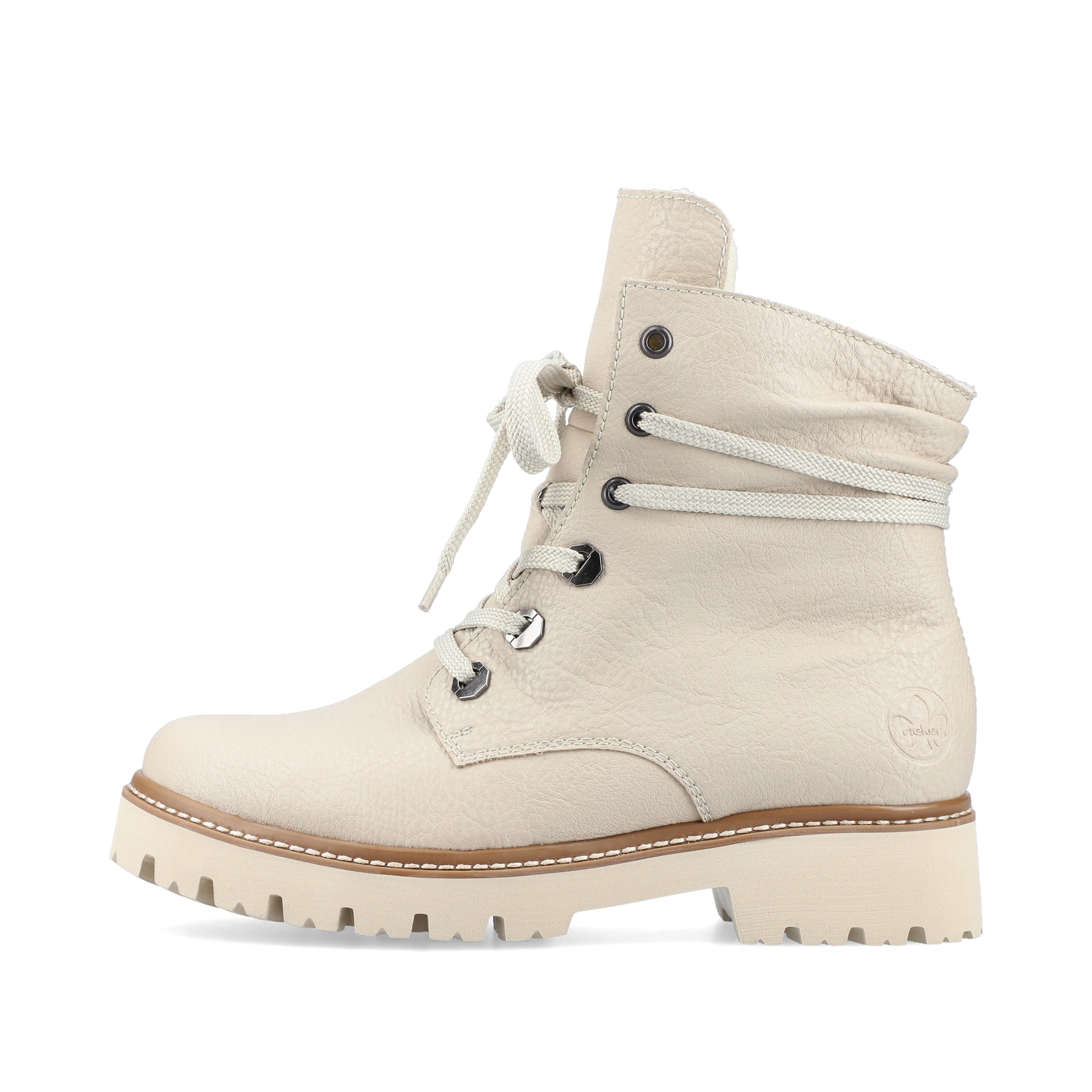 Rieker Damen Schnürstiefel hellbeige